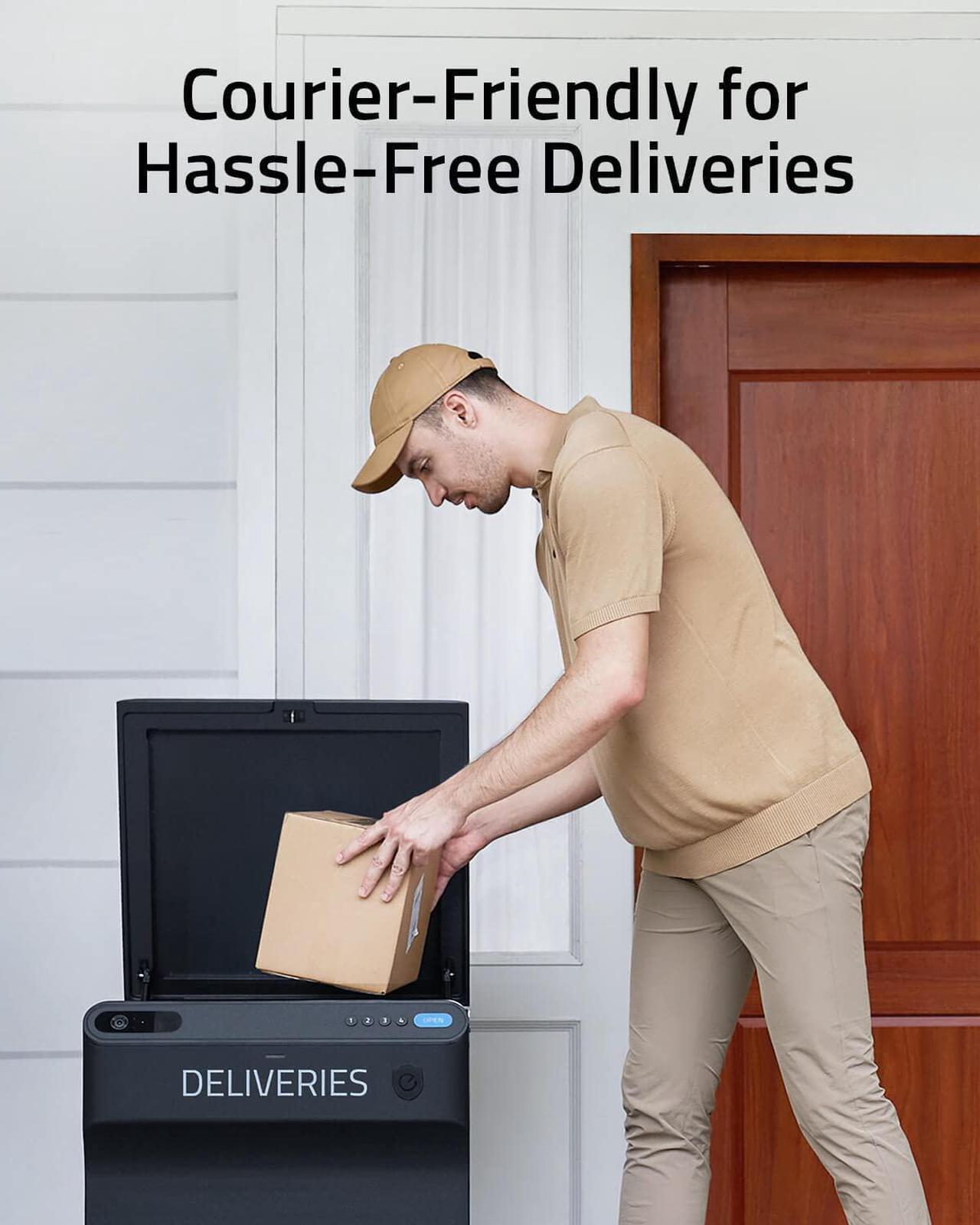 Alt view image 5 of 6 - eufy Security, SmartDrop, Smart Delivery Box, App Notifications for Deliveries, Remote Control, 24/7 Package Protection, Works with All Couriers