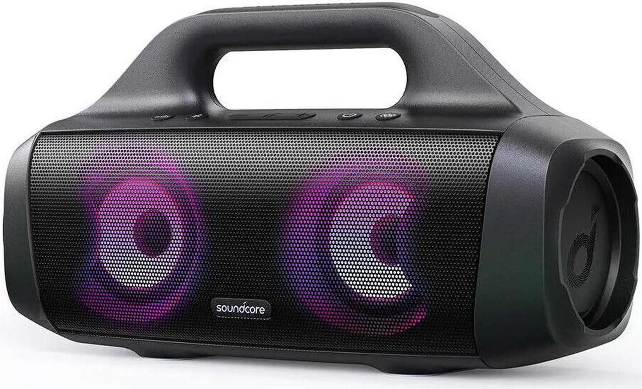 Anker Soundcore Select Pro, Outdoor Bluetooth Speaker with BassUp Technology, IPX7 Waterproof, 16H Playtime, App, LED Lights, Built-in Handle, Portable Bluetooth Speaker for Outdoors, Camping