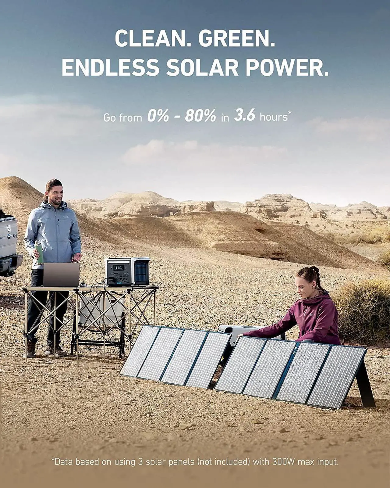 Alt view image 6 of 7 - Anker 757 Portable Power Station, Powerhouse 1229Wh LiFePO4 Battery, 1500W Solar Generator with 6 AC Outlets (Solar Panel Optional), 2 USB-C Ports 100W Max, LED Light for Camping, RV, Power Outage