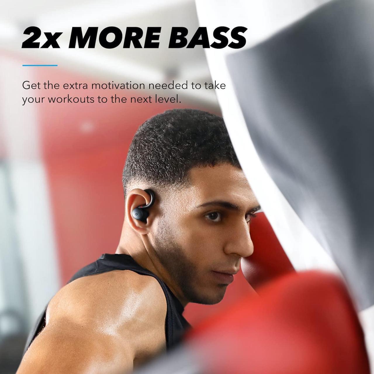 Alt view image 5 of 6 - Soundcore by Anker, Soundcore Sport X10 True Wireless Bluetooth 5.2 Workout Headphones, Rotatable Ear Hooks, Deep Bass, IPX7 Waterproof, Sweatproof, 32H Play, Fast Charge, Sport Earbuds, Gym, Running