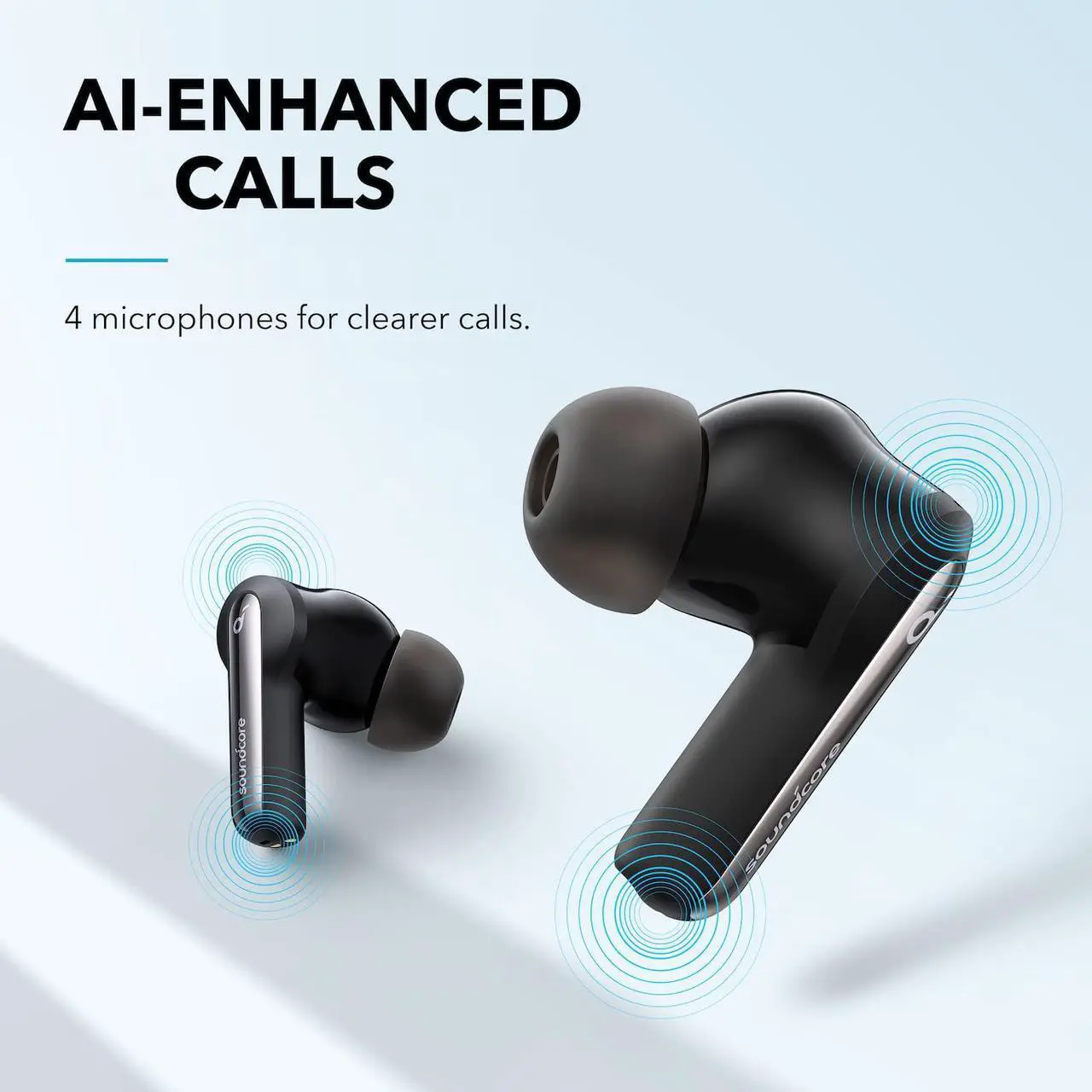 Alt view image 3 of 7 - Soundcore by Anker Life P3i Hybrid Active Noise Cancelling Earbuds, 4 Mics, AI-Enhanced Calls, 10mm Drivers, Powerful Sound, App for Custom EQ, 36H Playtime, Fast Charging, Transparency, Bluetooth 5.2