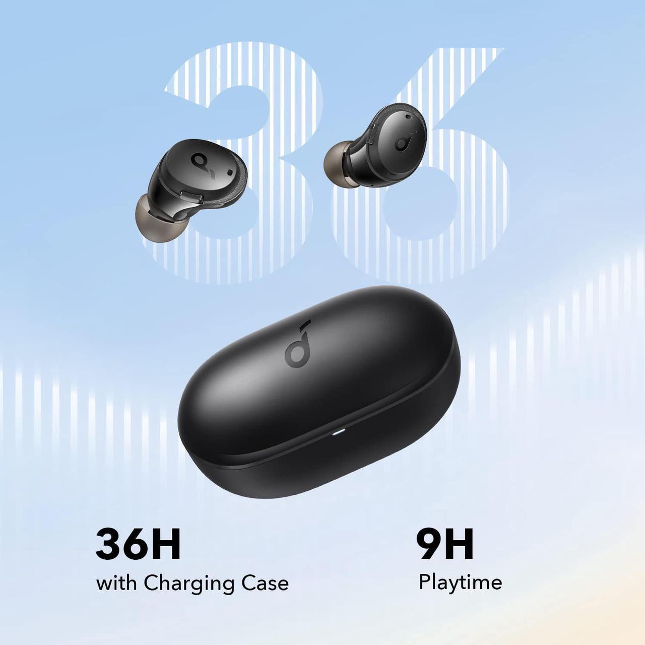 Alt view image 5 of 7 - Soundcore by Anker Life A3i Noise Cancelling Earbuds, Deep Bass, Hybrid ANC, AI-Enhanced Calls with 4 Mics, 36H Playtime with Fast Charging, Bluetooth 5.2 Earbuds, 22 Custom EQ, Transparency Mode