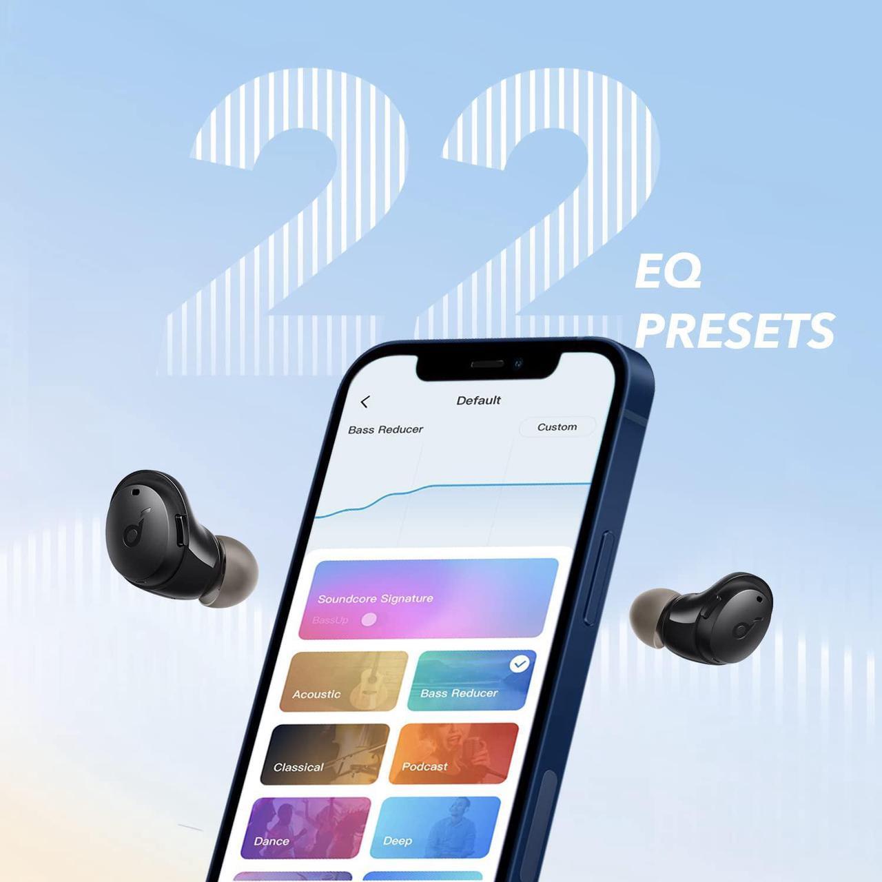 Alt view image 6 of 7 - Soundcore by Anker Life A3i Noise Cancelling Earbuds, Deep Bass, Hybrid ANC, AI-Enhanced Calls with 4 Mics, 36H Playtime with Fast Charging, Bluetooth 5.2 Earbuds, 22 Custom EQ, Transparency Mode