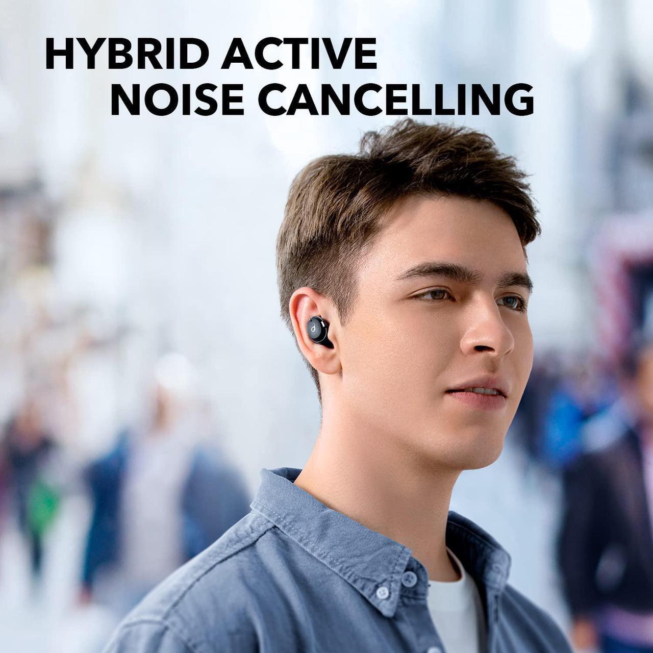 Alt view image 3 of 7 - Soundcore by Anker Life A3i Noise Cancelling Earbuds, Deep Bass, Hybrid ANC, AI-Enhanced Calls with 4 Mics, 36H Playtime with Fast Charging, Bluetooth 5.2 Earbuds, 22 Custom EQ, Transparency Mode