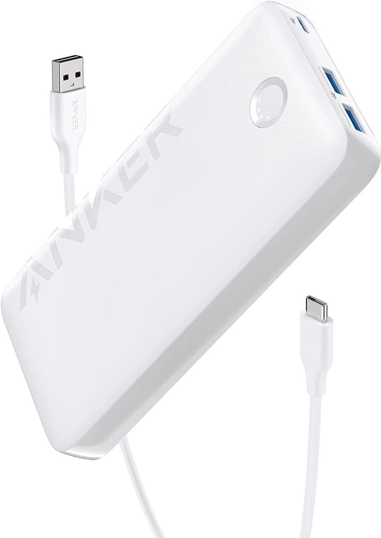 Main image of Anker 335 Power Bank (PowerCore 20K), 20W Portable Charger with USB-C Fast Charging, 20000mAh, Works for iPhone 13/12 Series, Samsung, iPad Pro, AirPods, Apple Watch, and More White