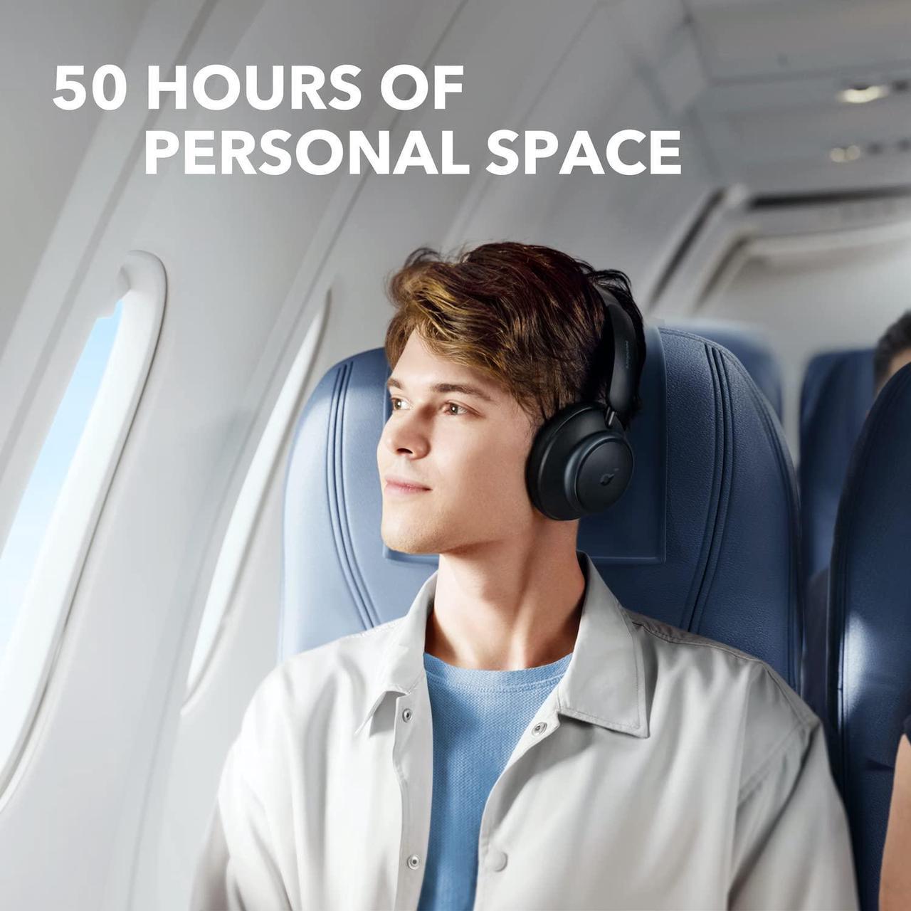 Alt view image 2 of 7 - soundcore by Anker Space Q45 Adaptive Noise Cancelling Headphones, Reduce Noise by Up to 98%, Ultra Long 50H Playtime, App Control, Hi-Res Sound with Details, Bluetooth 5.3, Ideal for Traveling
