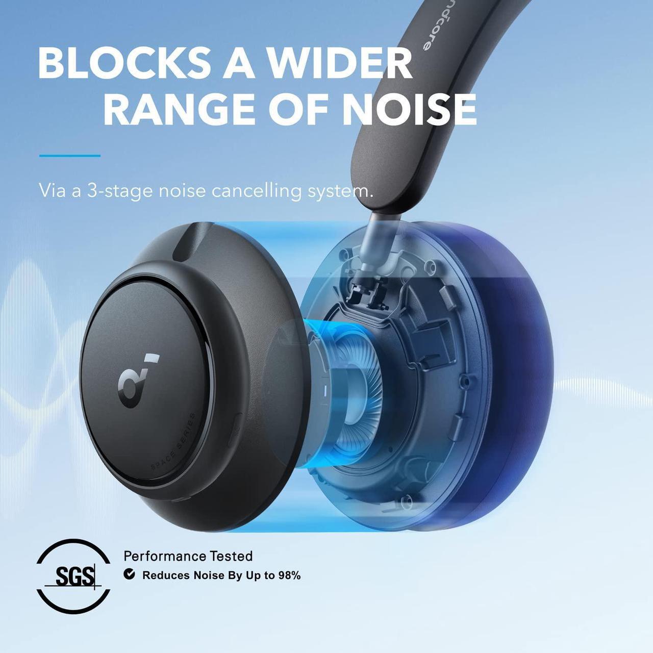 Alt view image 3 of 7 - soundcore by Anker Space Q45 Adaptive Noise Cancelling Headphones, Reduce Noise by Up to 98%, Ultra Long 50H Playtime, App Control, Hi-Res Sound with Details, Bluetooth 5.3, Ideal for Traveling