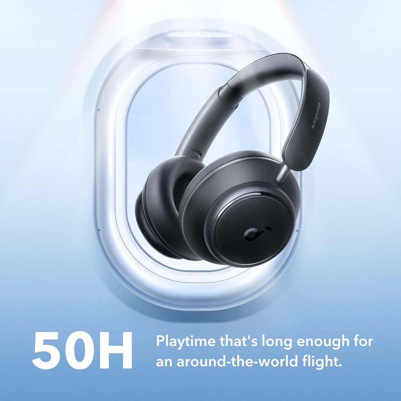 Alt view image 5 of 7 - soundcore by Anker Space Q45 Adaptive Noise Cancelling Headphones, Reduce Noise by Up to 98%, Ultra Long 50H Playtime, App Control, Hi-Res Sound with Details, Bluetooth 5.3, Ideal for Traveling