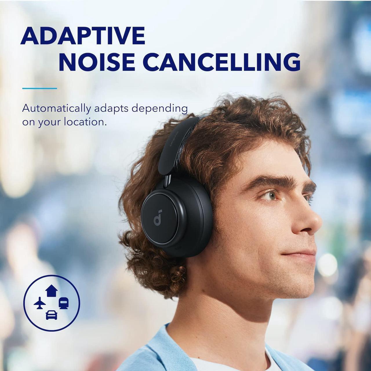 Alt view image 4 of 7 - soundcore by Anker Space Q45 Adaptive Noise Cancelling Headphones, Reduce Noise by Up to 98%, Ultra Long 50H Playtime, App Control, Hi-Res Sound with Details, Bluetooth 5.3, Ideal for Traveling