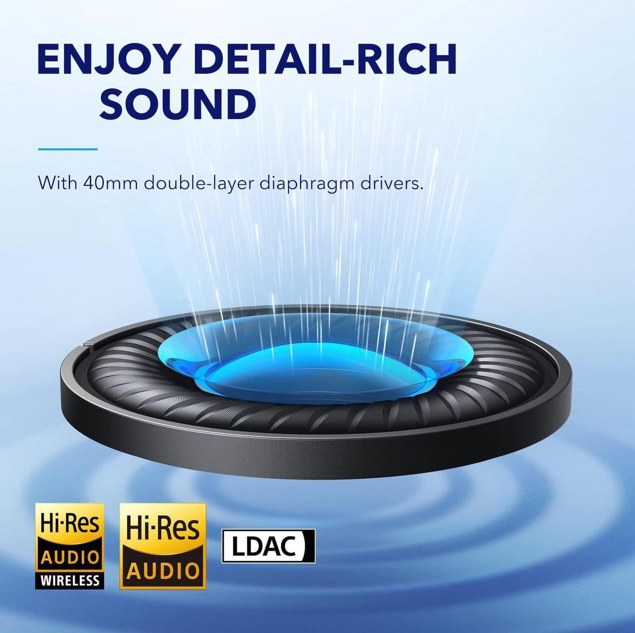 Alt view image 6 of 7 - soundcore by Anker Space Q45 Adaptive Noise Cancelling Headphones, Reduce Noise by Up to 98%, Ultra Long 50H Playtime, App Control, Hi-Res Sound with Details, Bluetooth 5.3, Ideal for Traveling