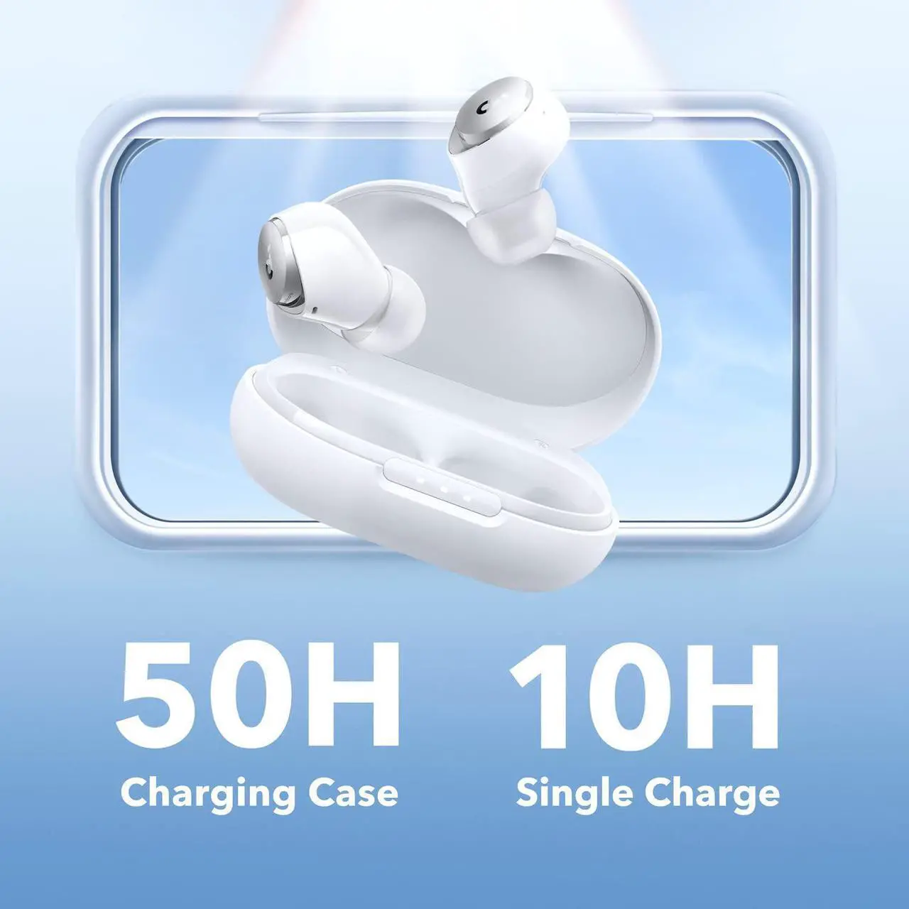 Alt view image 5 of 7 - soundcore by Anker Space A40 Adaptive Active Noise Cancelling Wireless Earbuds, Reduce Noise by Up to 98%, Ultra Long 50H Playtime, 10H Single Playtime, Hi-Res Sound, Comfortable Fit, Wireless Charge