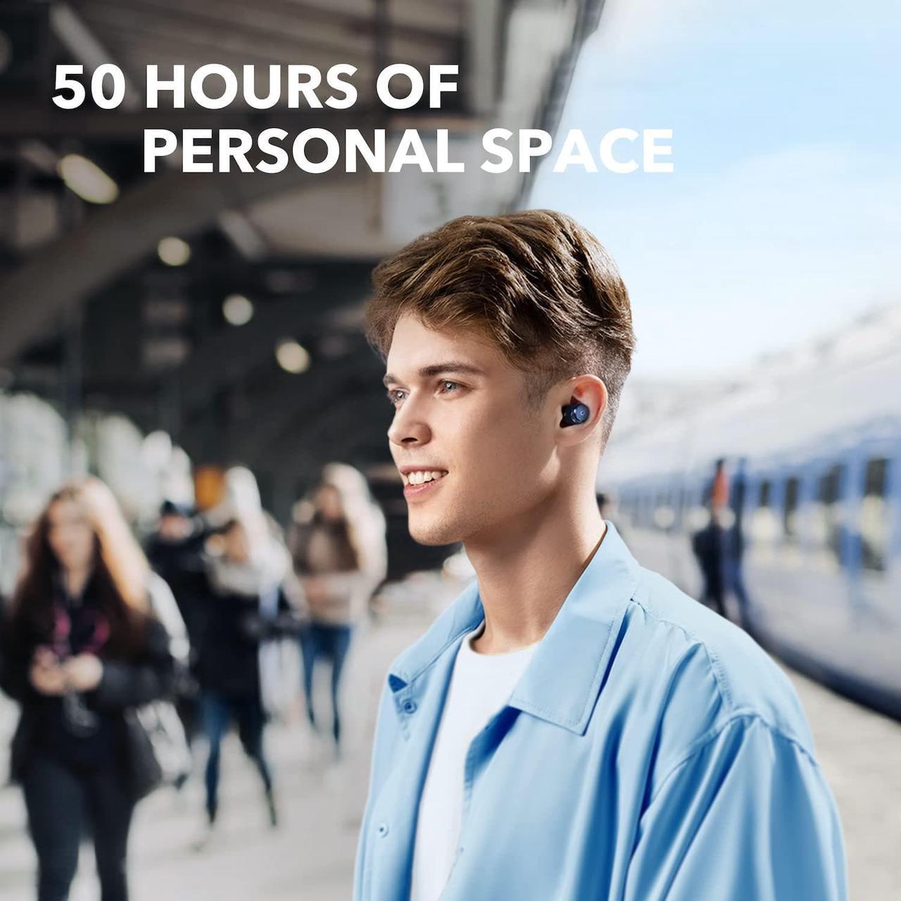 Alt view image 2 of 7 - soundcore by Anker Space A40 Adaptive Active Noise Cancelling Wireless Earbuds, Reduce Noise by Up to 98%, Ultra Long 50H Playtime, 10H Single Playtime, Hi-Res Sound, Comfortable Fit, Wireless Charge