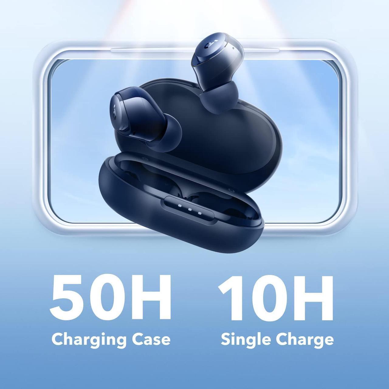 Alt view image 5 of 7 - soundcore by Anker Space A40 Adaptive Active Noise Cancelling Wireless Earbuds, Reduce Noise by Up to 98%, Ultra Long 50H Playtime, 10H Single Playtime, Hi-Res Sound, Comfortable Fit, Wireless Charge