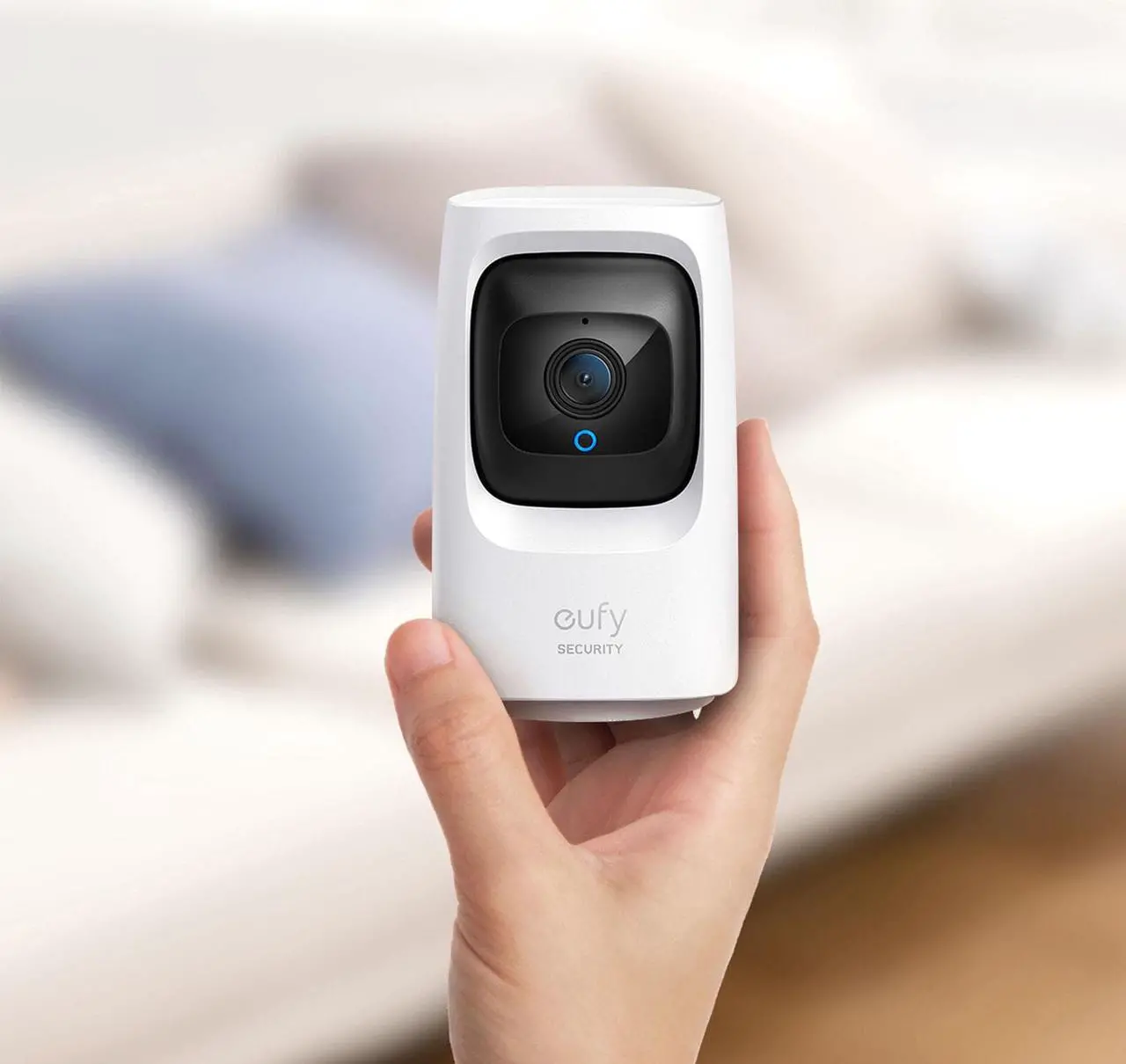 Alt view image 2 of 7 - eufy 2K Smart Security Camera Indoor Camera Mini Cam WiFi Baby Monitor Pan&Tilt (Renewed)