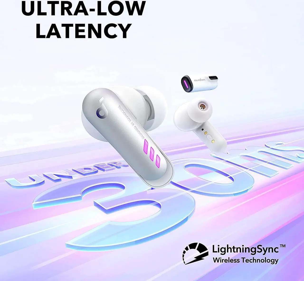 Alt view image 3 of 15 - soundcore VR P10 Wireless Gaming Earbuds, Authorized Meta/Oculus Quest 2 Accessories, <30ms Low Latency, Dual Connection, Bluetooth, 2.4GHz Wireless, USB-C Dongle, PS4, PS5, PC, Switch Compatible