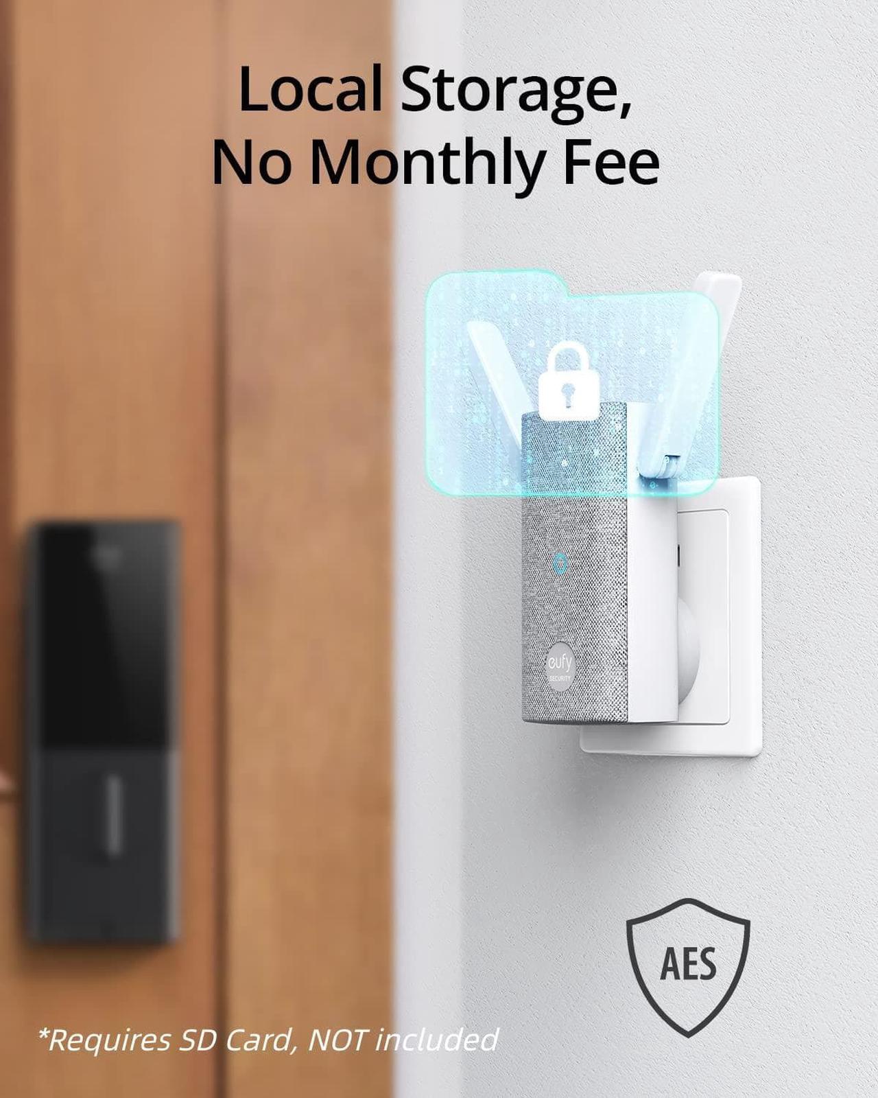 Alt view image 6 of 7 - eufy Security S330 Video Smart Lock, 3-in-1 Camera+Doorbell+Fingerprint Keyless Entry Door Lock, BHMA, WiFi Door Lock, App Remote Control, 2K HD, No Monthly Fee, Dual Motion Detection,SD Card Required