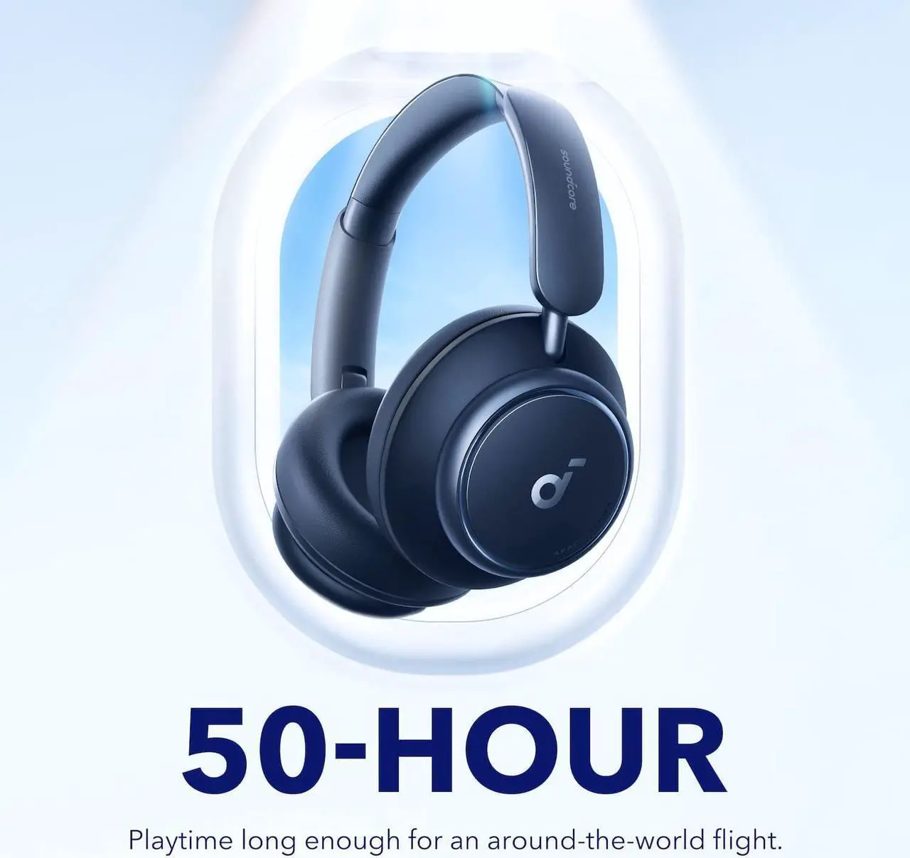 Alt view image 7 of 7 - soundcore by Anker Space Q45 Adaptive Noise Cancelling Headphones, Reduce Noise by Up to 98%, Ultra Long 50H Playtime, App Control, Hi-Res Sound with Details, Bluetooth 5.3, Ideal for Traveling Blue