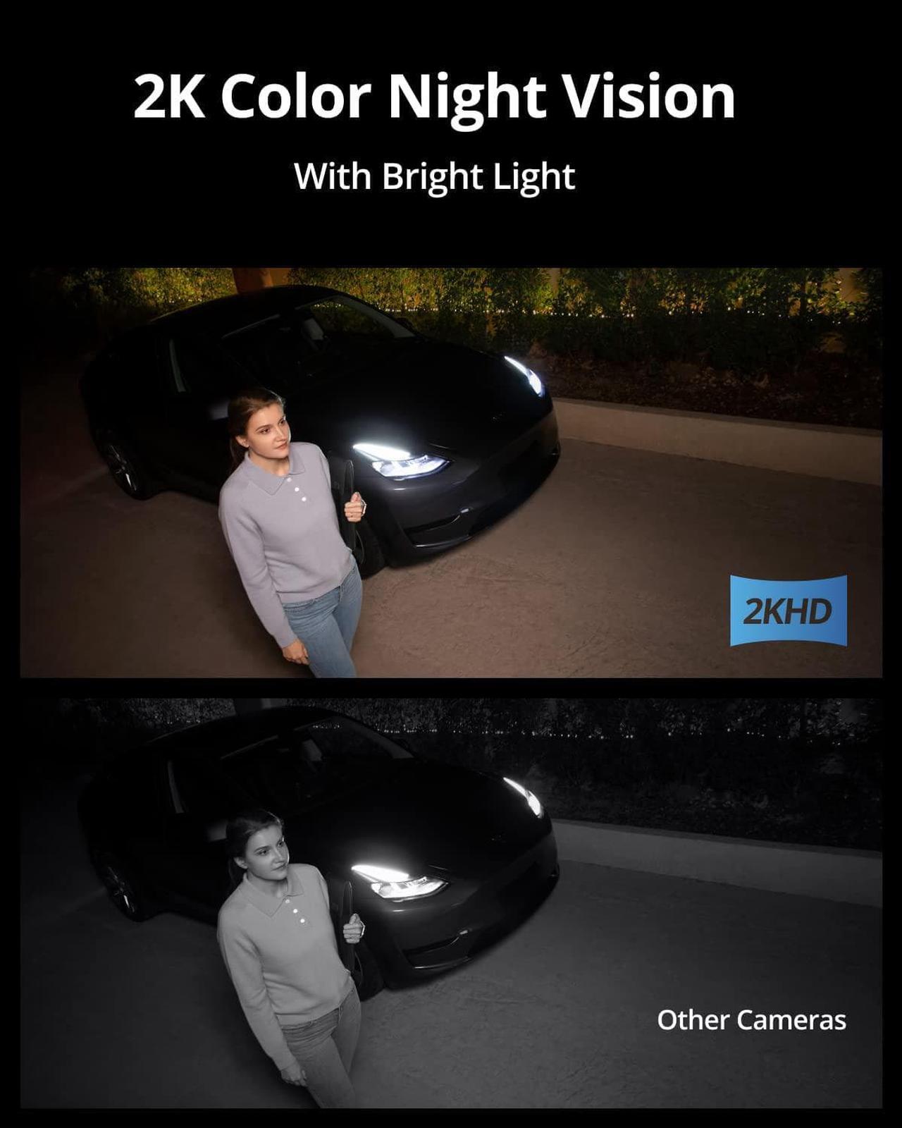 Alt view image 4 of 7 - eufy Security S100 Wired Wall Light Cam, Security Camera Outdoor, 2K Camera with 1200 Lumen Light, Color Night Vision, Motion Activated Light, AI Smart Detection, IP65 Waterproof, No Monthly Fee