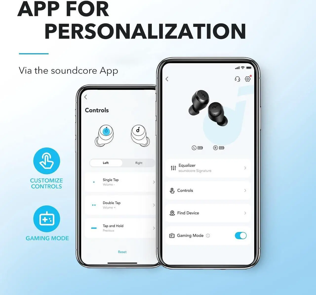 Alt view image 3 of 7 - Soundcore by Anker A20i True Wireless Earbuds, Bluetooth 5.3, App, Customized Sound, 28H Long Playtime, Water-Resistant, 2 Mics for AI Clear Calls, Single Earbud Mode Purple
