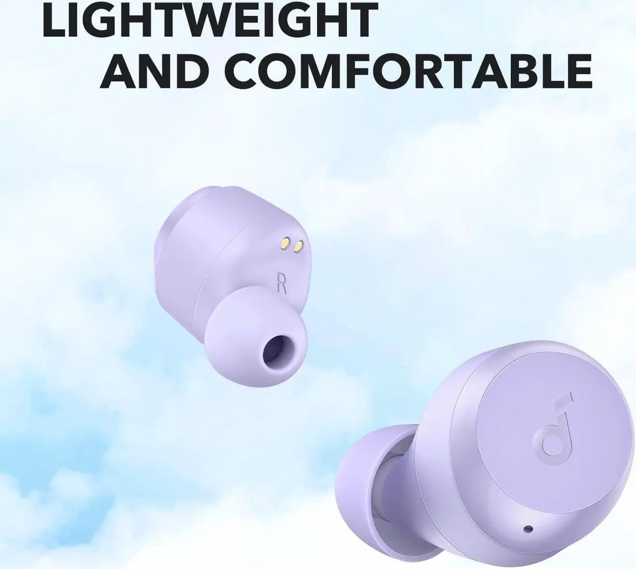 Alt view image 7 of 7 - Soundcore by Anker A20i True Wireless Earbuds, Bluetooth 5.3, App, Customized Sound, 28H Long Playtime, Water-Resistant, 2 Mics for AI Clear Calls, Single Earbud Mode Purple