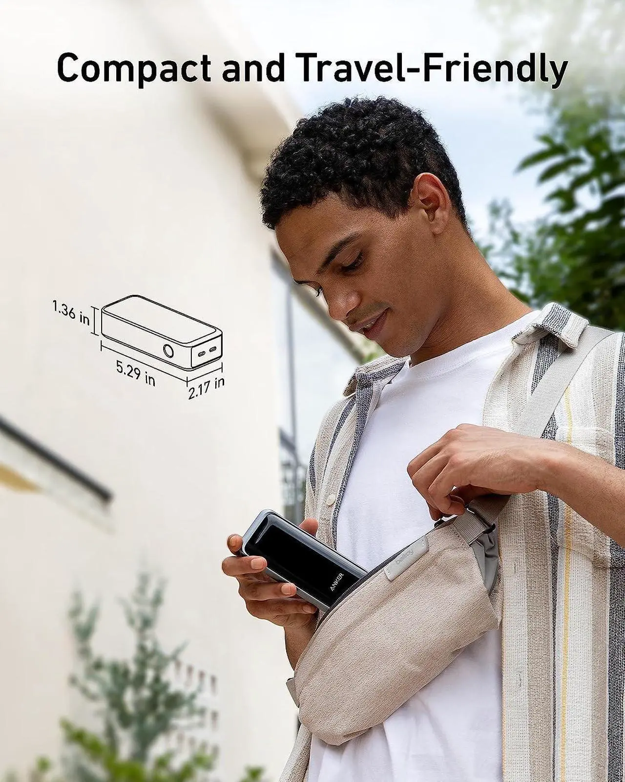 Alt view image 3 of 6 - Anker Prime Power Bank, 12,000mAh 2-Port Portable Charger with 130W Output, Smart Digital Display, Compatible with iPhone 14/13 Series, Samsung, MacBook, Dell, and More