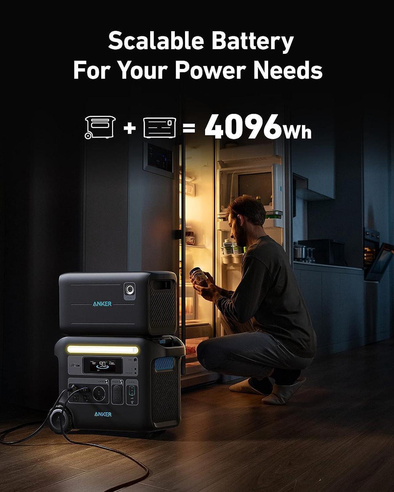 Alt view image 3 of 7 - Anker SOLIX F2000 Portable Power Station, PowerHouse 767, 2400W Solar Generator, GaNPrime Battery Generators for Home Use, LiFePO4 Power Station for Outdoor Camping, and RVs (Solar Panel Optional)