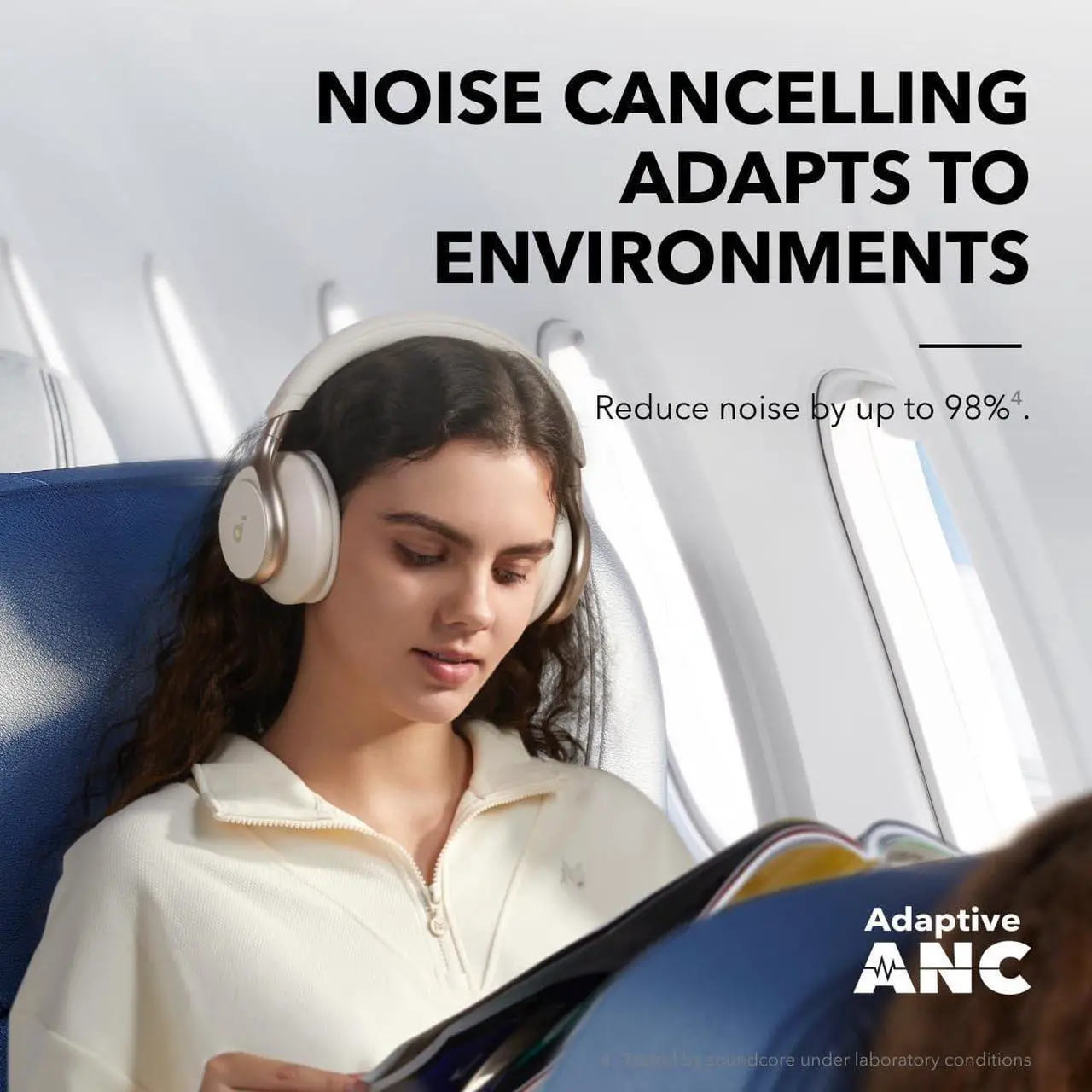 Alt view image 3 of 6 - Soundcore by Anker, Space One, Active Noise Cancelling Headphones, 2X Stronger Voice Reduction, 40H ANC Playtime, App Control,LDAC Hi-Res Wireless Audio,Comfortable Fit,Clear Calls, Bluetooth 5.3