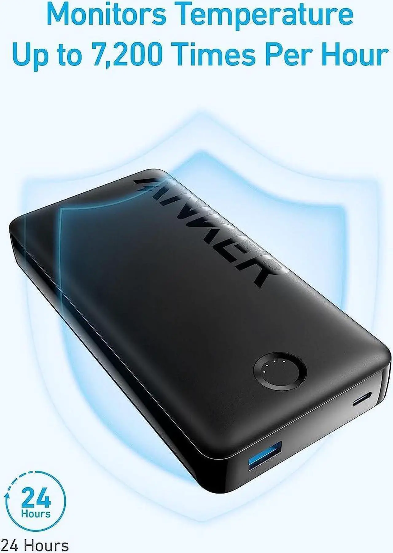 Alt view image 5 of 6 - Anker Portable Charger, 325 Power Bank (PowerCore 20K II), 20,000mAh Battery Pack with 2-Port, 15W High-Speed Charging for iPhone, Samsung Galaxy, and More