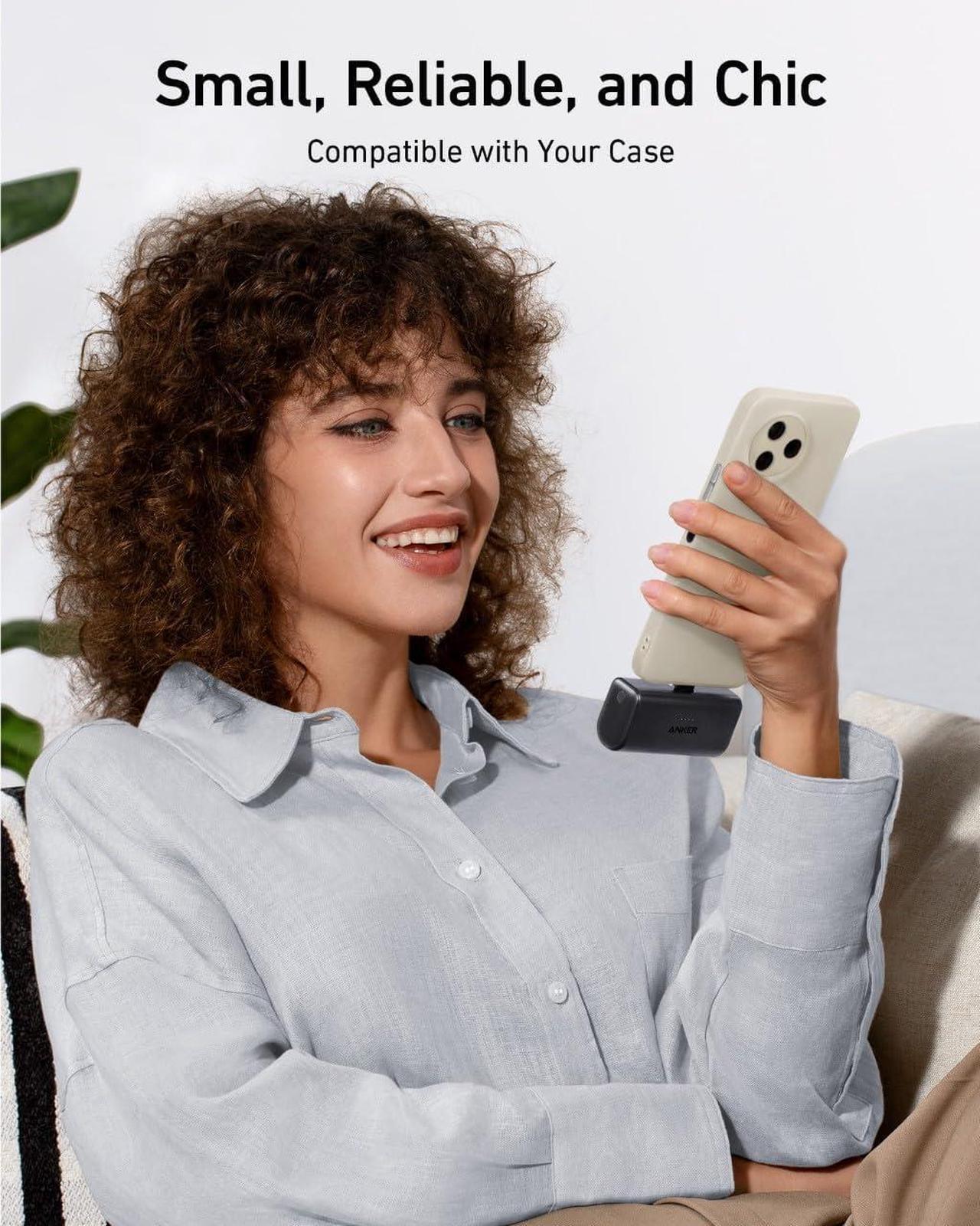 Alt view image 4 of 6 - Anker Nano Power Bank with Built-in Foldable USB-C Connector, 5,000mAh Portable Charger 22.5W, for iPhone 15/15 Plus/15 Pro/15 Pro Max, Samsung S22/23 Series, Huawei, iPad Pro/Air, AirPods, and More
