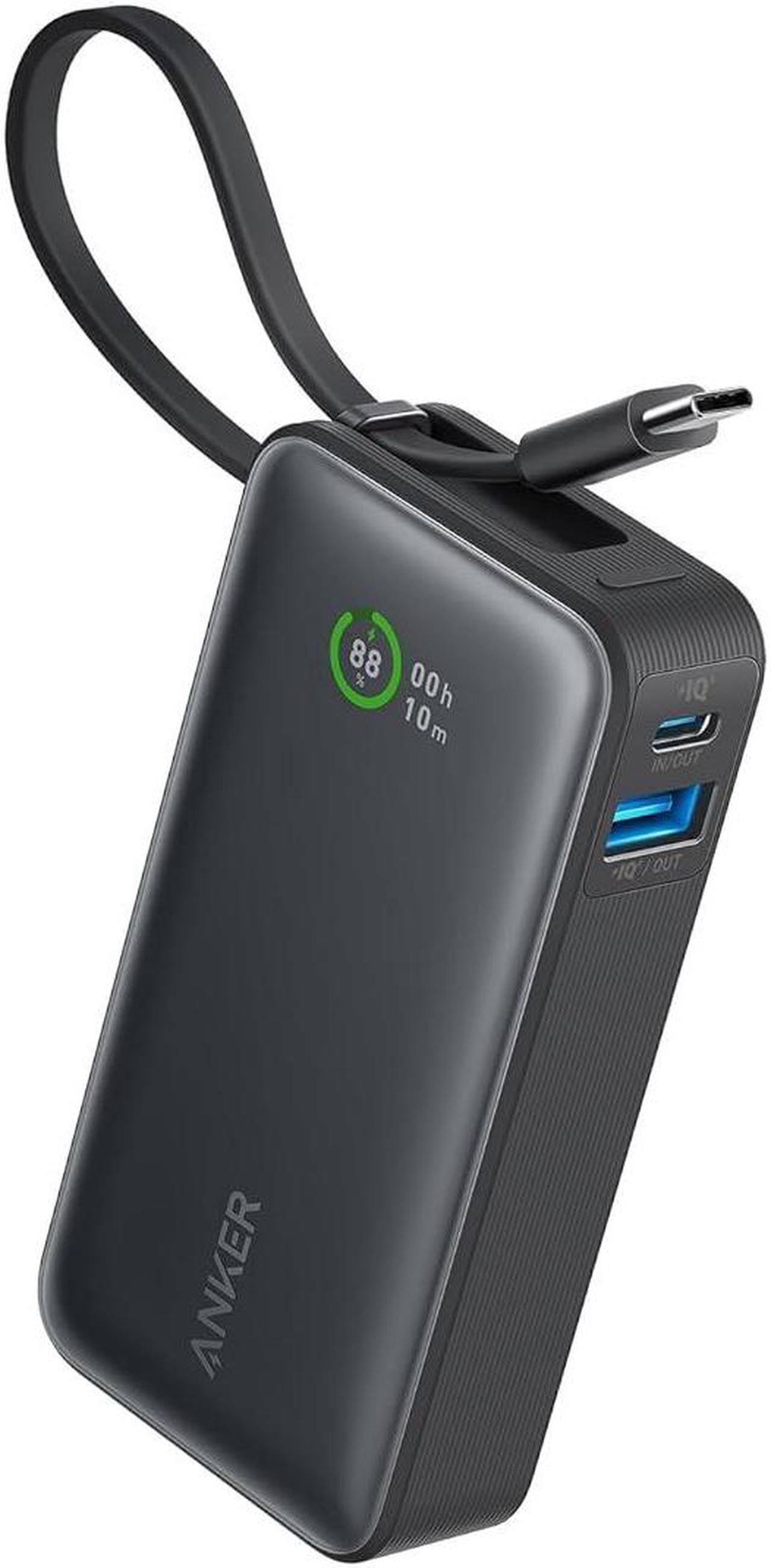 Main image of Anker Nano Power Bank, 10,000mAh Portable Charger with Built-in USB-C Cable, PD 30W Max Output with 1 USB-C, 1 USB-A, Compatible for iPhone 15/15 Plus/15 Pro/15 Pro Max, MacBook, Galaxy, iPad