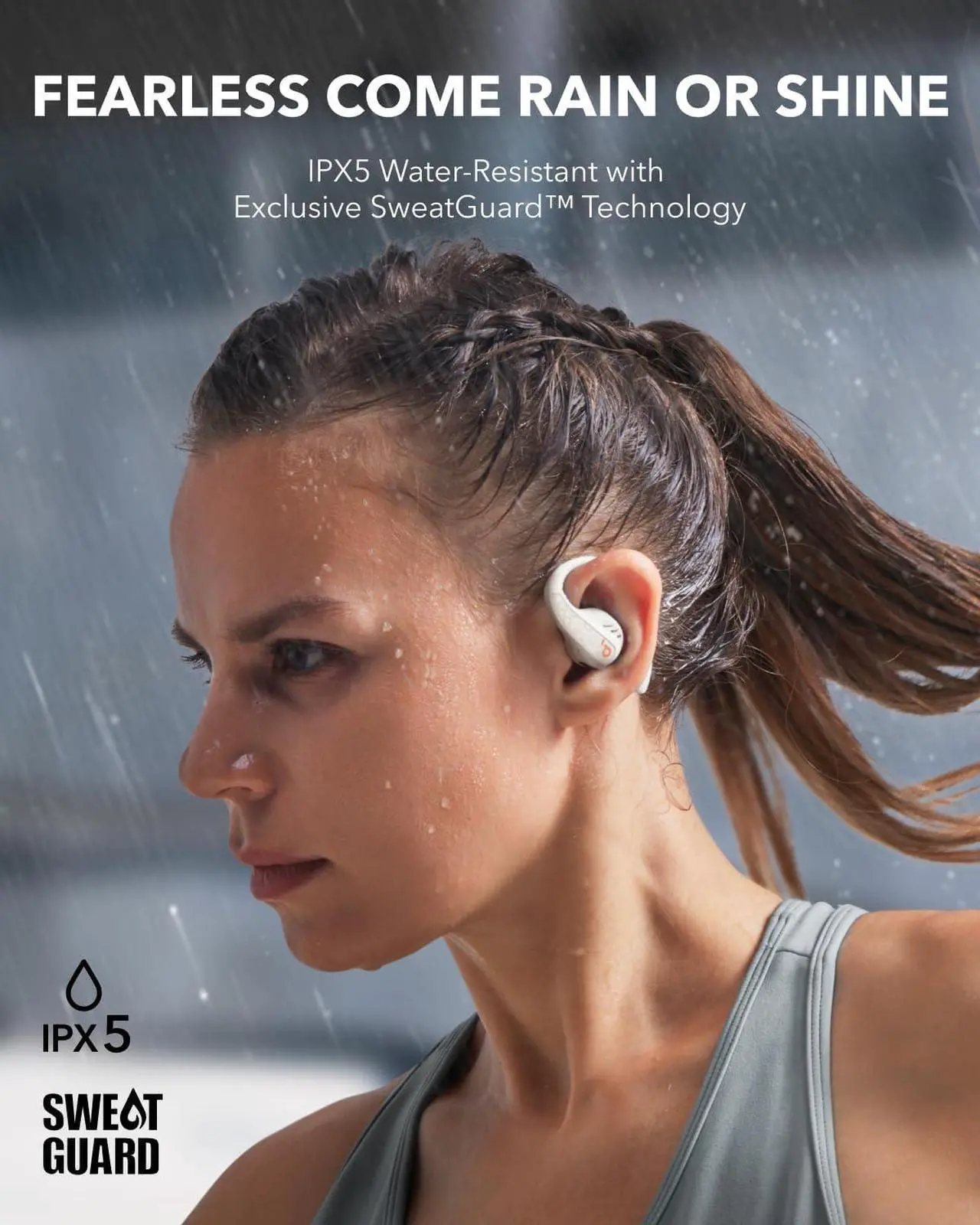 Alt view image 3 of 6 - Soundcore by Anker AeroFit Pro Open-Ear Headphones, Ultra Comfort, Secure Fit, Ergonomic Design, Rich Sound with LDAC, Bluetooth 5.3, IPX5 Water-Resistant, 46H Playtime, App Control, Wireless Earbuds