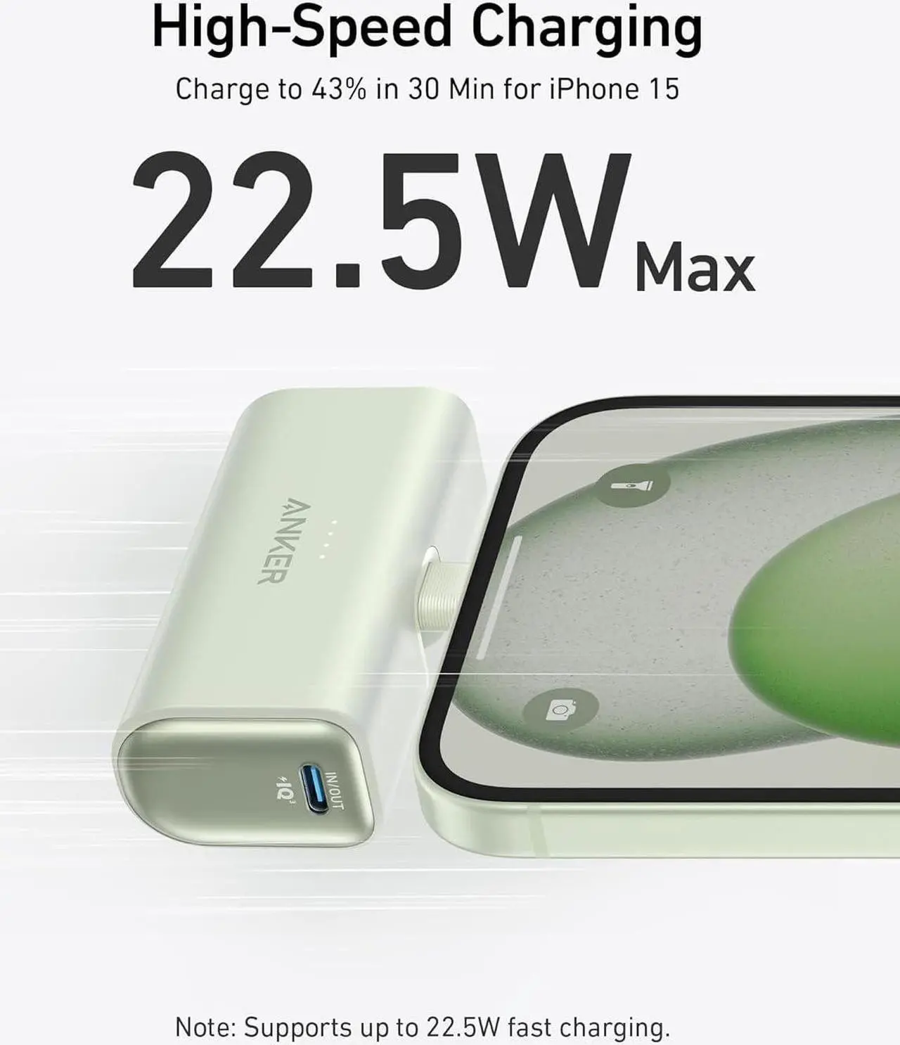 Alt view image 2 of 6 - Anker Nano Power Bank with Built-in Foldable USB-C Connector, 5,000mAh Portable Charger 22.5W, for iPhone 15/15 Plus/15 Pro/15 Pro Max, Samsung S22/23 Series, Huawei, iPad Pro/Air, AirPods (Renewed)