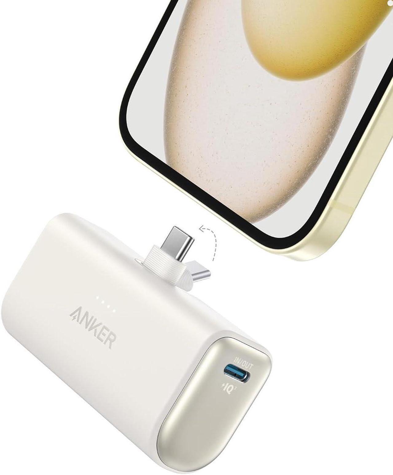 Main image of Anker Nano Power Bank with Built-in Foldable USB-C Connector, 5,000mAh Portable Charger 22.5W, for iPhone 15/15 Plus/15 Pro/15 Pro Max, Samsung S22/23 Series, Huawei, iPad Pro/Air, AirPods, and More