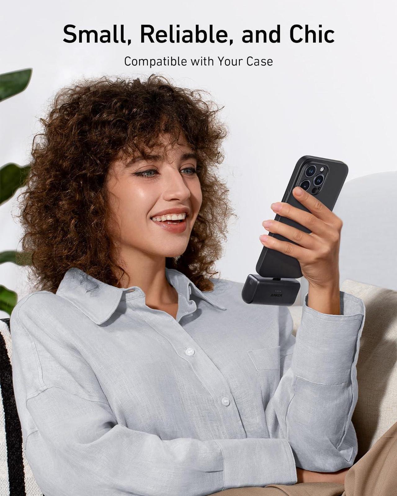 Alt view image 5 of 7 - Anker Nano Power Bank with Built-in Foldable USB-C Connector, 5,000mAh Portable Charger 22.5W, for iPhone 15/15 Plus/15 Pro/15 Pro Max, Samsung S22/23 Series, Huawei, iPad Pro/Air, AirPods, and More