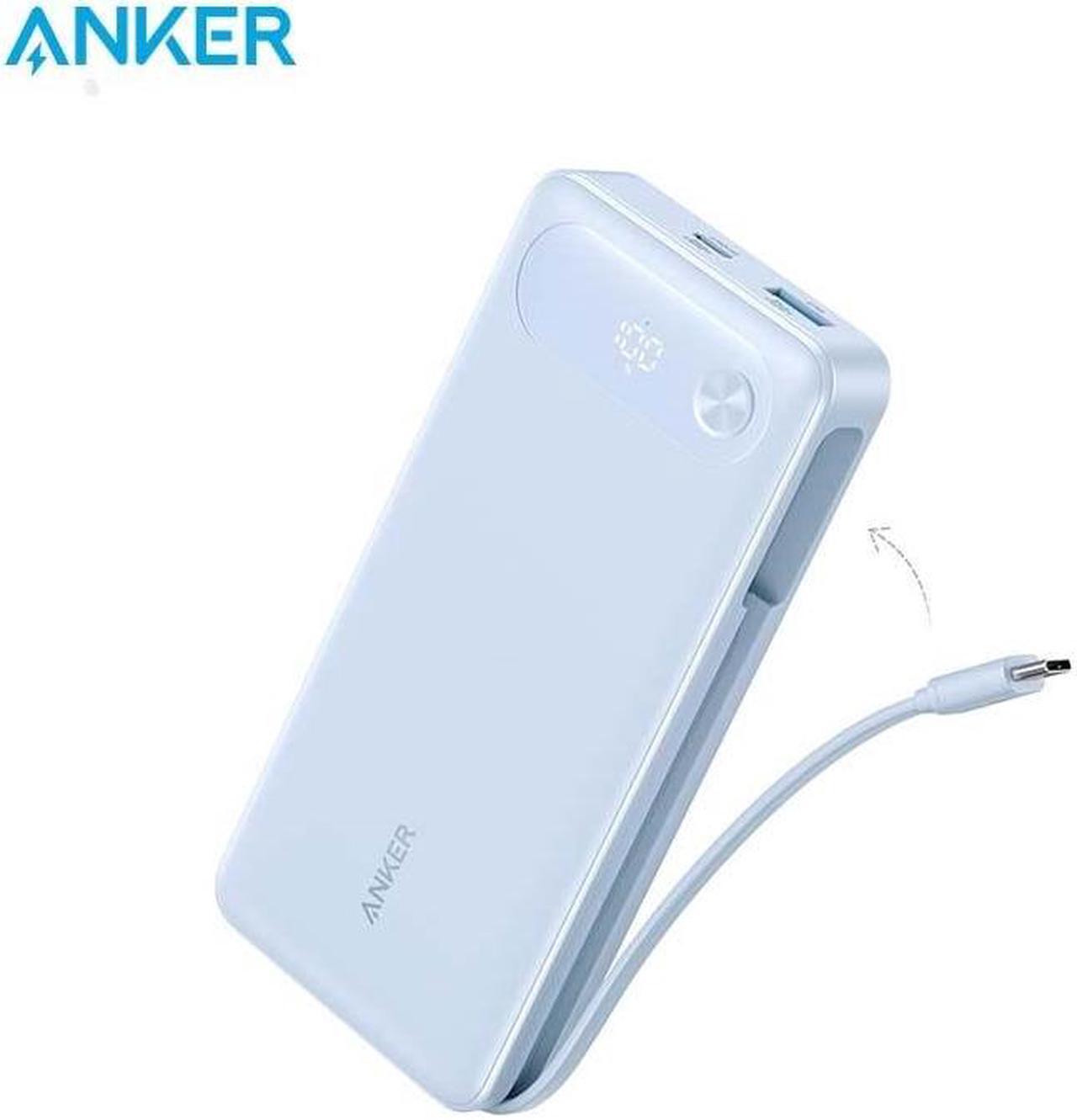 Main image of Anker Power Bank, 20,000mAh Portable Charger with Built-in USB-C Cable, 87W Max Fast Charging Battery Pack for Laptop, 2 USB-C and 1 USB-A, for MacBook, iPhone 15 Series, Samsung, Switch, and More