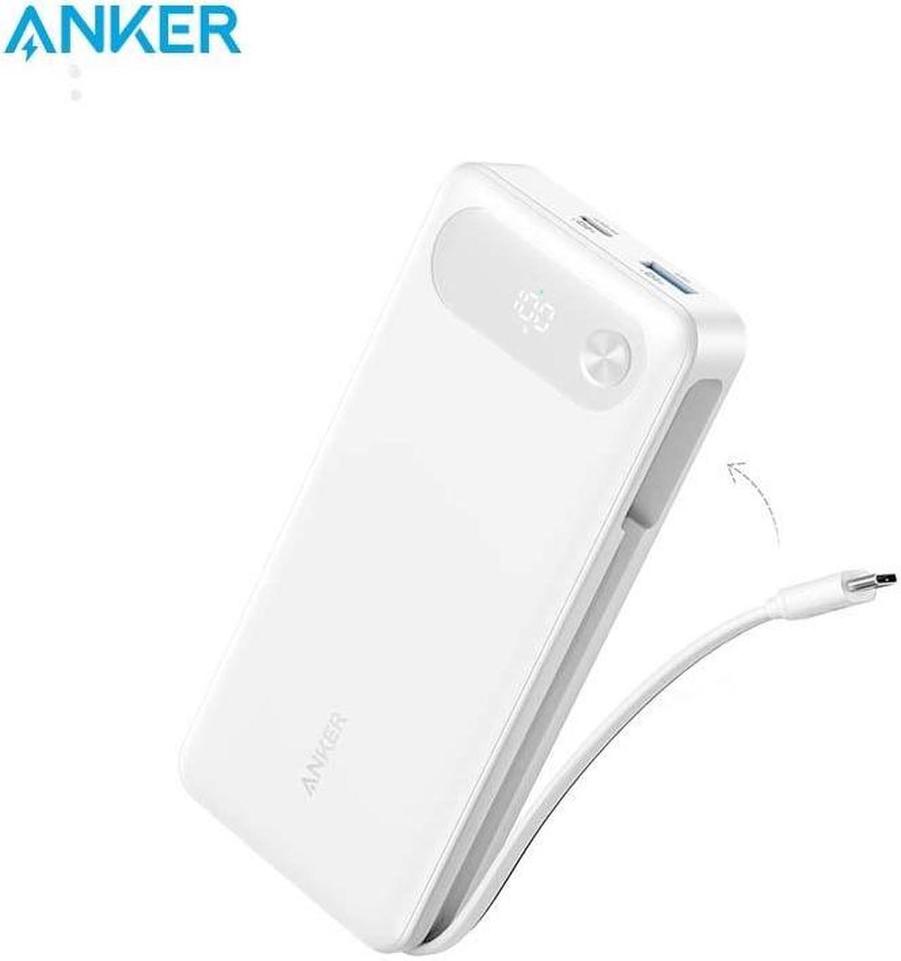 Main image of Anker Power Bank, 20,000mAh Portable Charger with Built-in USB-C Cable, 87W Max Fast Charging Battery Pack for Laptop, 2 USB-C and 1 USB-A, for MacBook, iPhone 15 Series, Samsung, Switch, and More