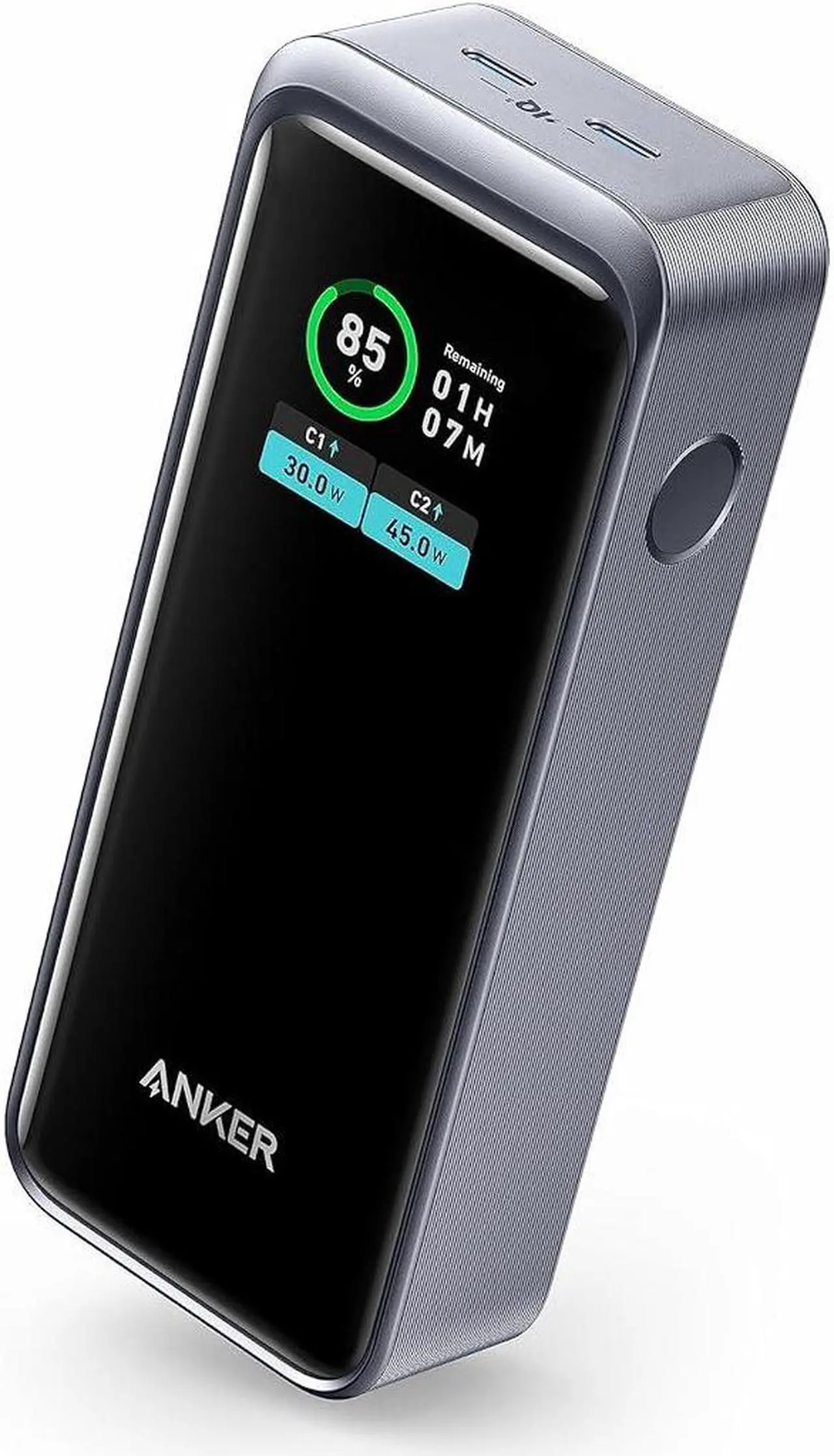 Main image of Anker Prime Power Bank, 12,000 mAh 2-Port Portable Charger with 130W Output, Smart Digital Display, Compatible with iPhone 15/14/13 Series, MacBook, Dell