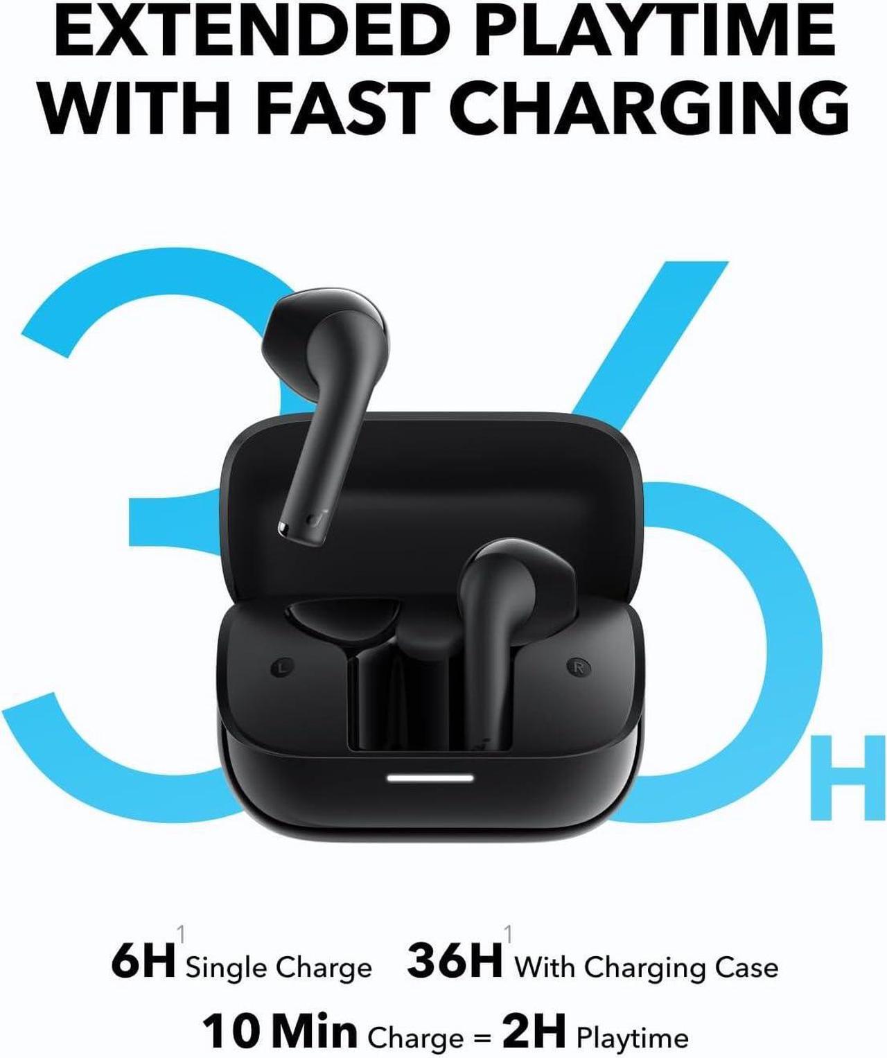Alt view image 4 of 6 - Soundcore K20i by Anker, Semi-in-Ear Earbuds, Bluetooth Wireless, 36H Playtime, Fast Charge, Clear Sound, Comfortable Fit, ENC 2-Mic Clear Calls, Custom EQ, IPX5, Bluetooth 5.3, App Control