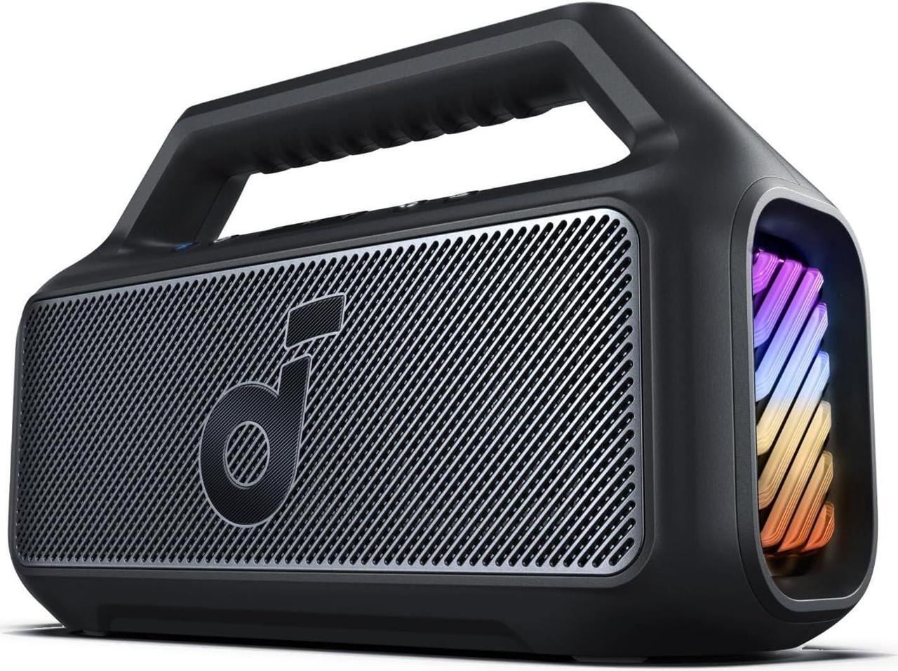 Main image of Soundcore Boom 2 Outdoor Speaker, 80W, Subwoofer, BassUp 2.0, 24H Playtime, IPX7 Waterproof, Floatable, RGB Lights, USB-C, Custom EQ, Bluetooth 5.3, Portable for Outdoors, Camping, Beach
