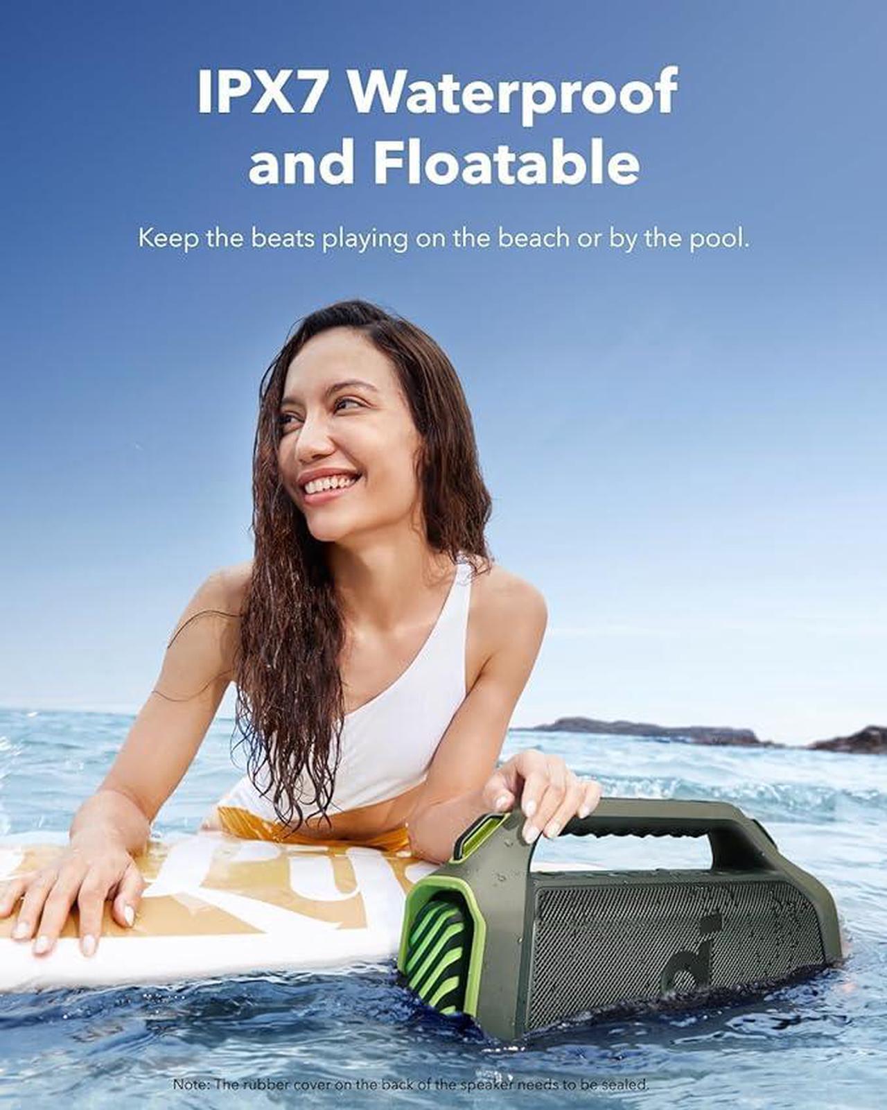Alt view image 6 of 6 - Soundcore Boom 2 Plus Outdoor Speaker, 140W, 2+2 Channel, BassUp 2.0, 20H, Fast Charge, IPX7 Waterproof, RGB Lights, USB-C, Power Bank, BT 5.3, Portable Bluetooth Speaker, Camping, Beach, Backyard