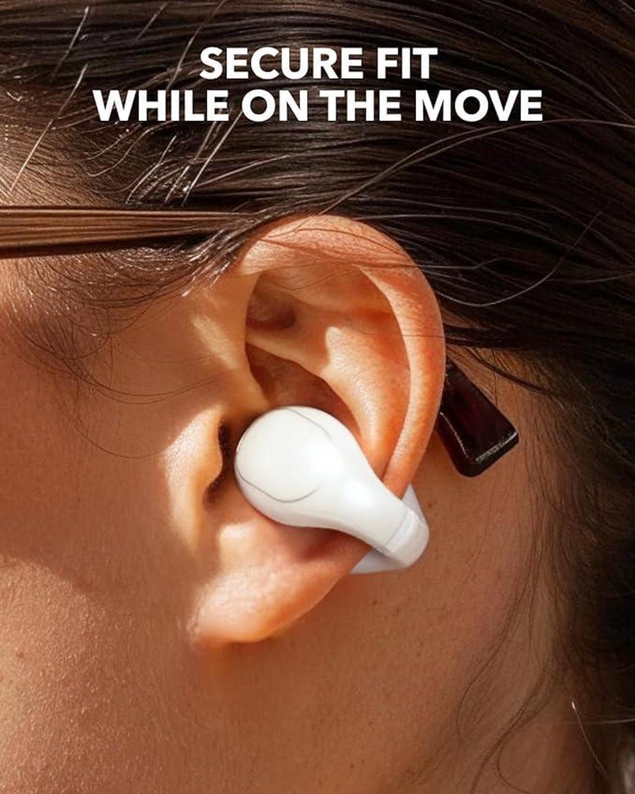 Alt view image 4 of 6 - Soundcore C30i by Anker, Open-Ear Earbuds, Clip-On Headphones, Lightweight Comfort, Stable Fit, Firm-Shell Design, Attachable Ear Grips, Big Drivers for Vibrant Sound, 30H Play, IPX4 Water-Resistant