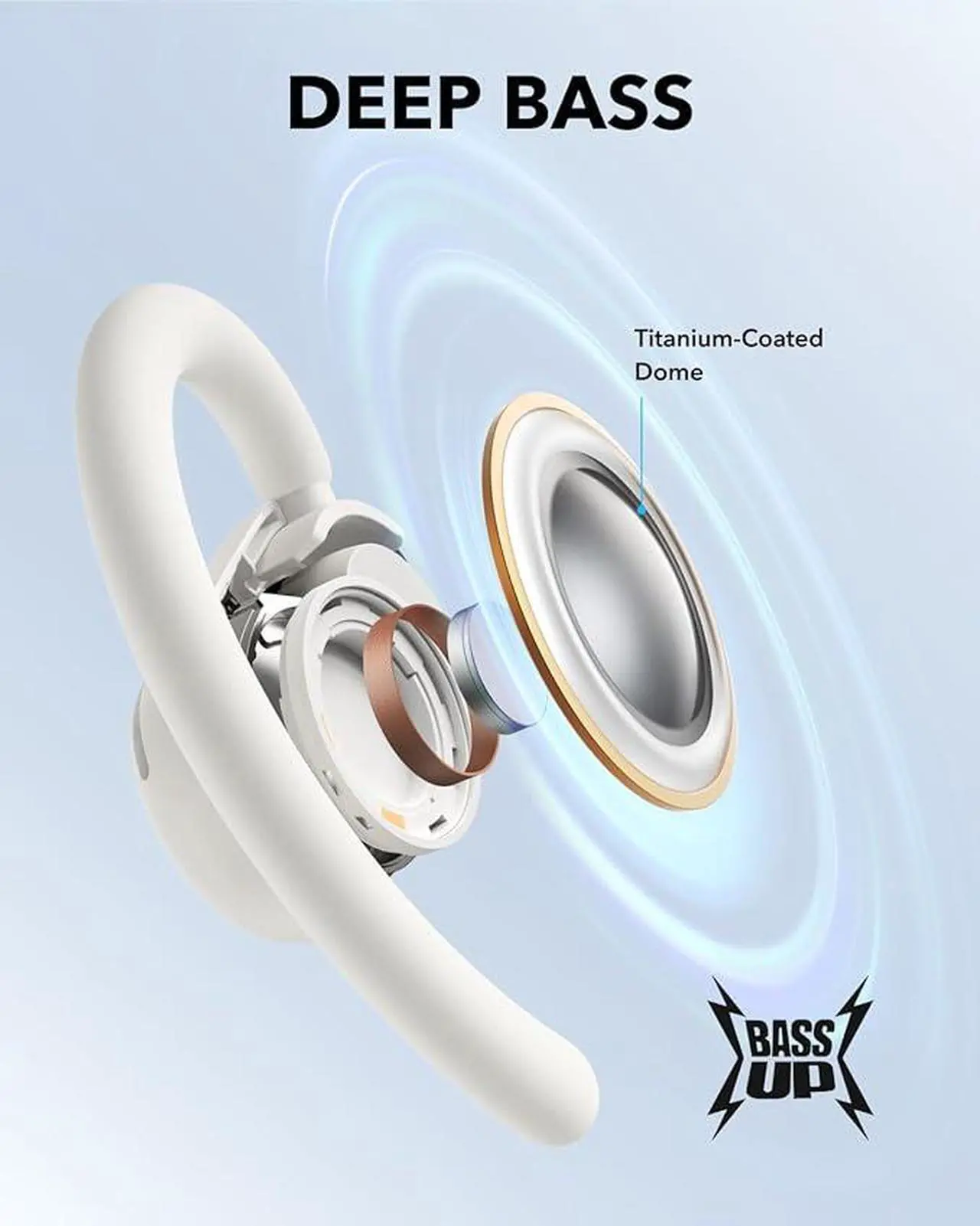 Alt view image 5 of 6 - Soundcore V20i by Anker Open-Ear Headphones, Adjustable Ear Hooks, Ultra-Comfort, Snug Fit, Powerful Sound, Clear Calls, IP55, LED Lights, 36H Playtime, Bluetooth 5.4 Earbuds, Multipoint Connection