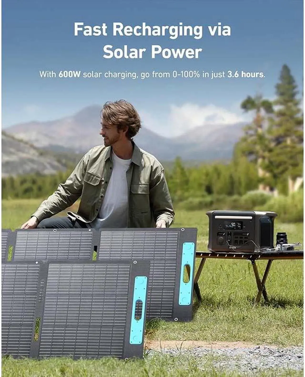 Alt view image 5 of 7 - Anker SOLIX F1500 Portable Power Station, 1800W Solar Generator, PowerHouse Design, 1536Wh Battery Generators for Home Use, LiFePO4 Power Station for Outdoor Camping and RVs (Solar Panel Optional)