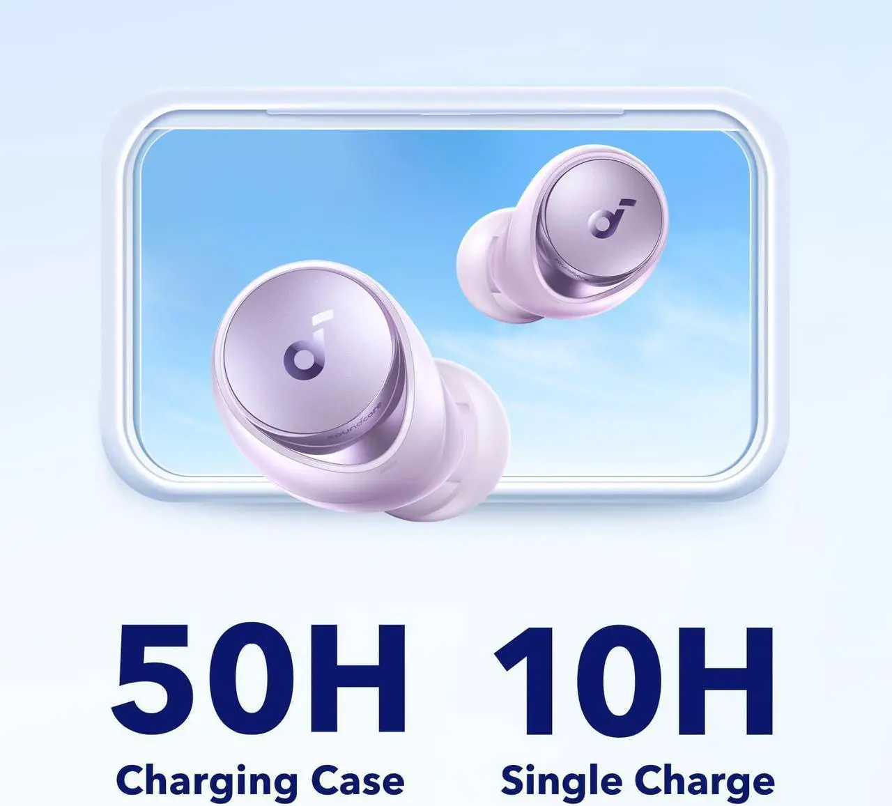 Alt view image 4 of 6 - Soundcore by Anker Space A40 Auto-Adjustable Active Noise Cancelling Wireless Earbuds, Reduce Noise by Up to 98%, 50H Playtime, Hi-Res Sound, Comfortable Fit, App Customization, Wireless Charge