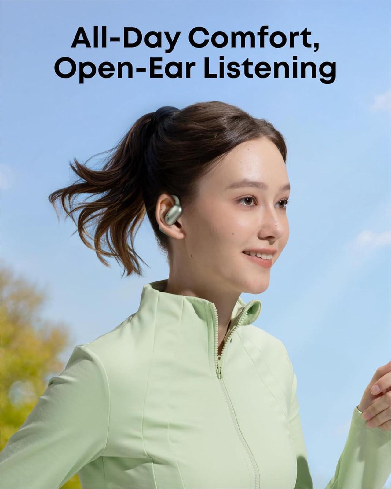 Alt view image 2 of 6 - Soundcore AeroFit 2 by Anker, Open-Ear Headphones, Adjustable Ear Hooks, Snug Fit, Rich Bass, Hi-Res Wireless Audio, 42H Play, Bluetooth 5.4, Wireless Charging, IP55, AI Clear Calls, Open-Ear Earbuds