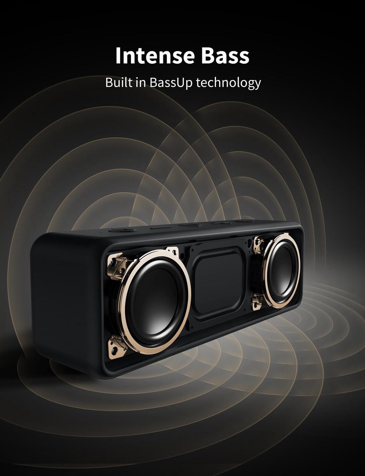 Alt view image 3 of 7 - Anker Soundcore 2 Portable Bluetooth Speaker with Superior Stereo Sound, Exclusive BassUp, 12-Watts, IPX5 Water-Resistant, 24-Hour Playtime, Perfect Wireless Speaker for Home, Outdoors, Travel