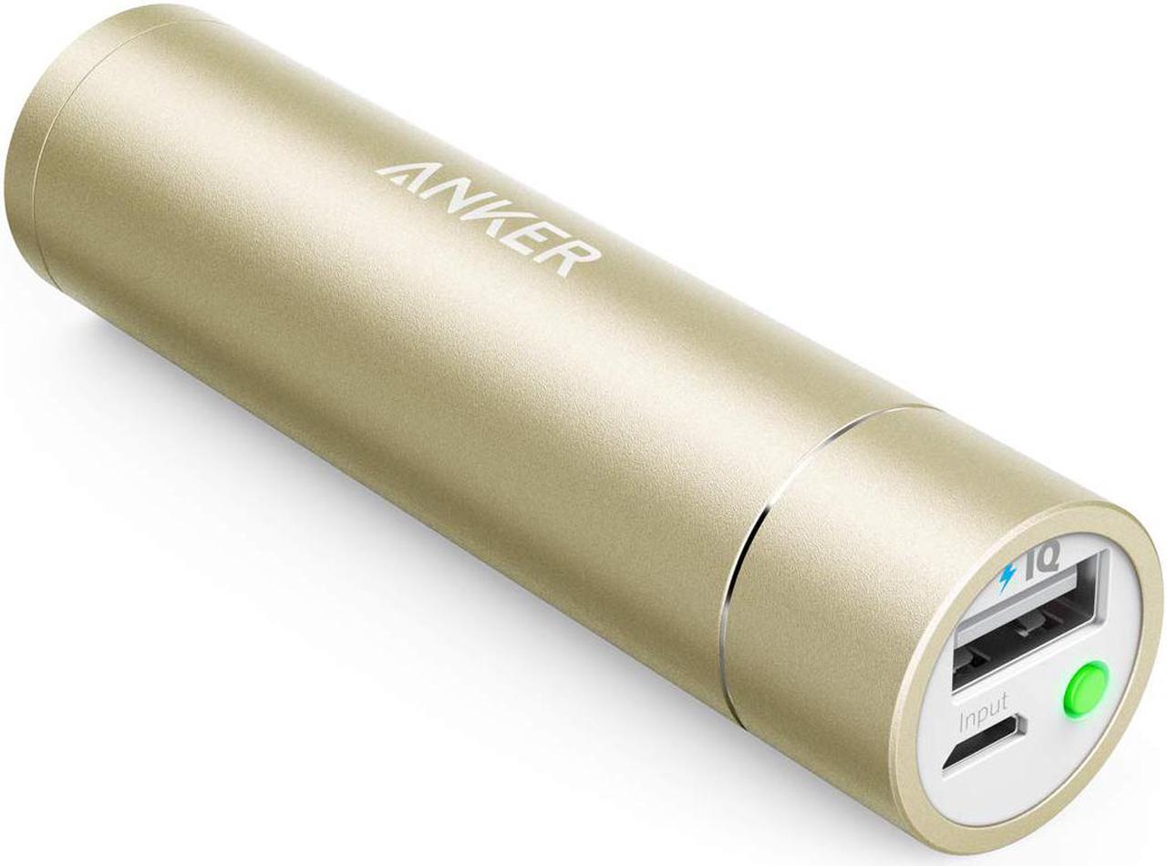 Main image of Anker PowerCore+ Mini, 3350mAh Lipstick-Sized Portable Charger (Premium Aluminum Power Bank), One of The Most Compact External Batteries, Compatible with iPhone, Android Smartphones and More (Golden)