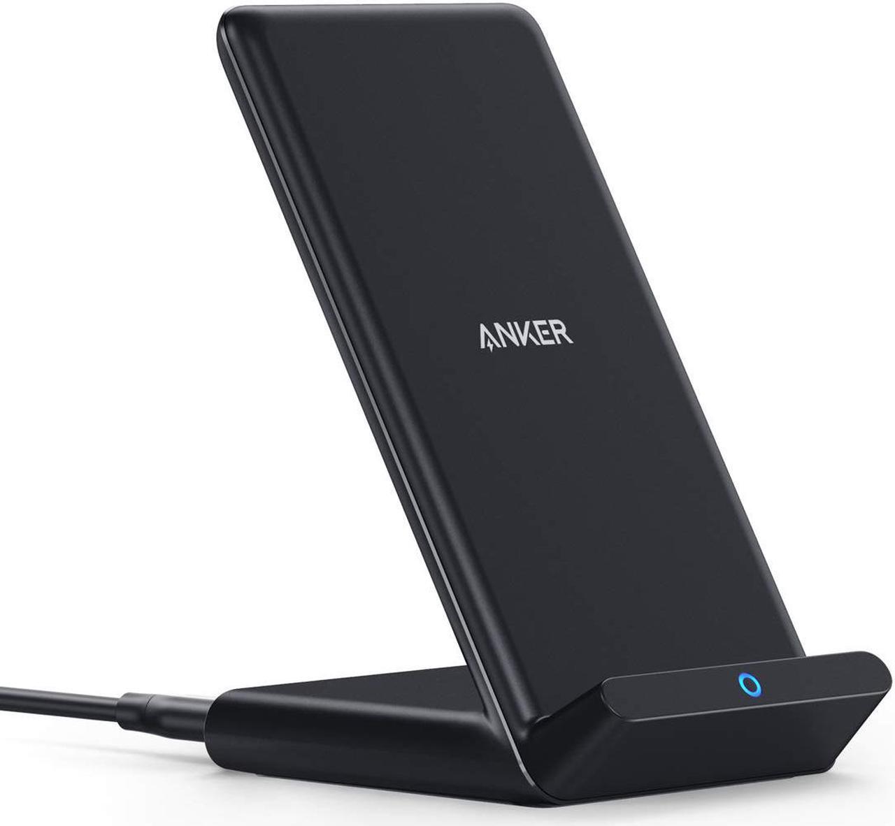 Main image of Anker Wireless Charger, PowerWave Stand, Qi-Certified for iPhone 11, 11 Pro, 11 Pro Max, XR, Xs Max, XS, X, 8, 8 Plus, 10W Fast-Charging Galaxy S10 S9 S8, Note 10 Note 9 and More (No AC Adapter)