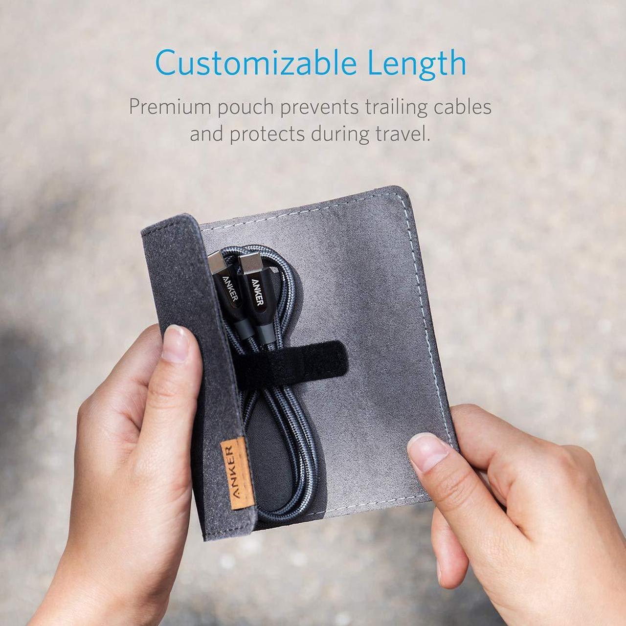 Alt view image 3 of 7 - Anker Powerline+ USB C to USB C Cable (6 ft), Power Delivery PD Charging for Apple MacBook, Huawei Matebook, iPad Pro 2018, Chromebook, Pixel, Switch, and More Type-C Devices/Laptops