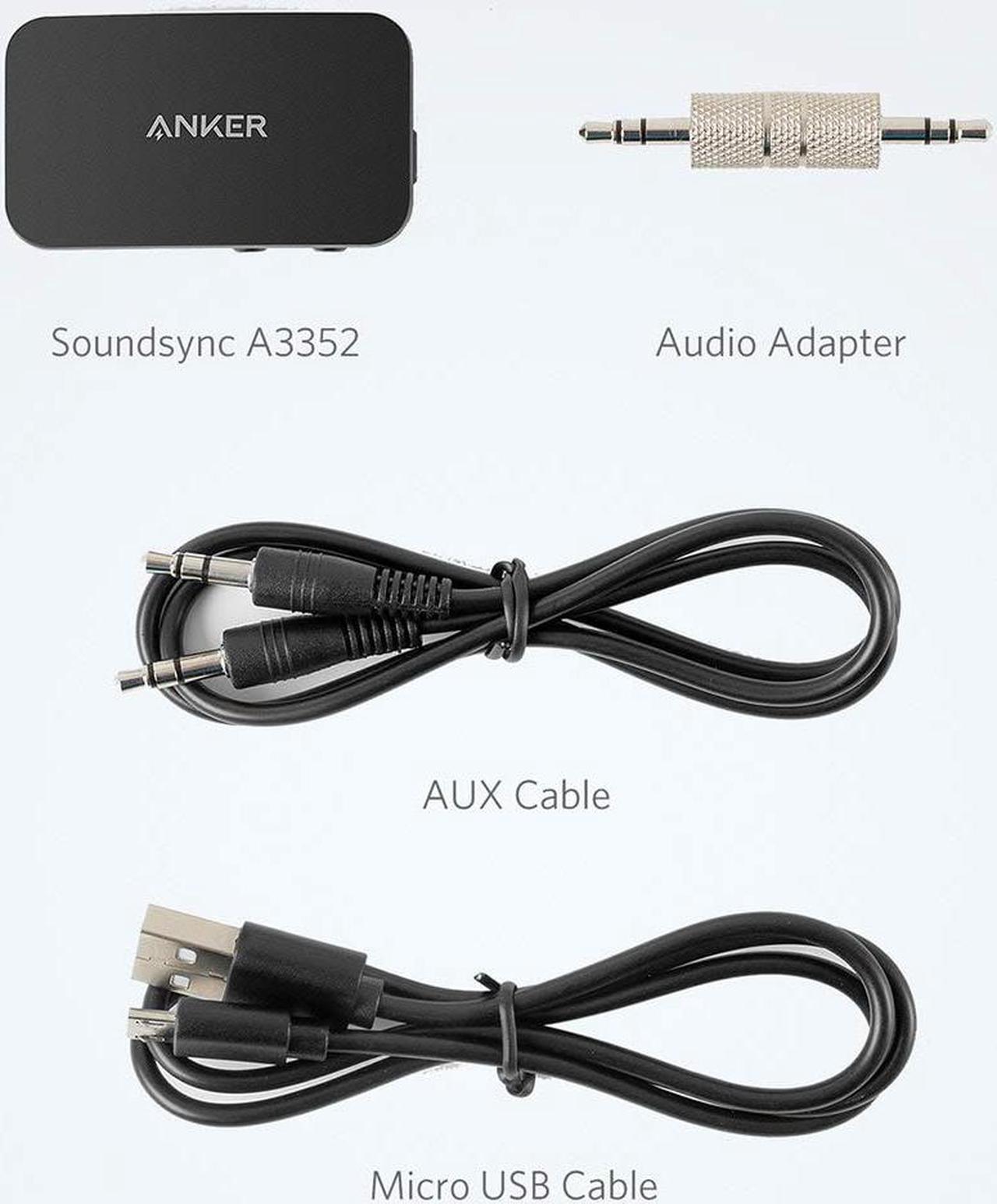 Alt view image 6 of 7 - Anker Soundsync A3352 Bluetooth Receiver for Music Streaming with Bluetooth 5.0, 12-Hour Battery Life, Handsfree Calls, Dual Device Connection, for Car, Home Stereo, Headphones, Speakers